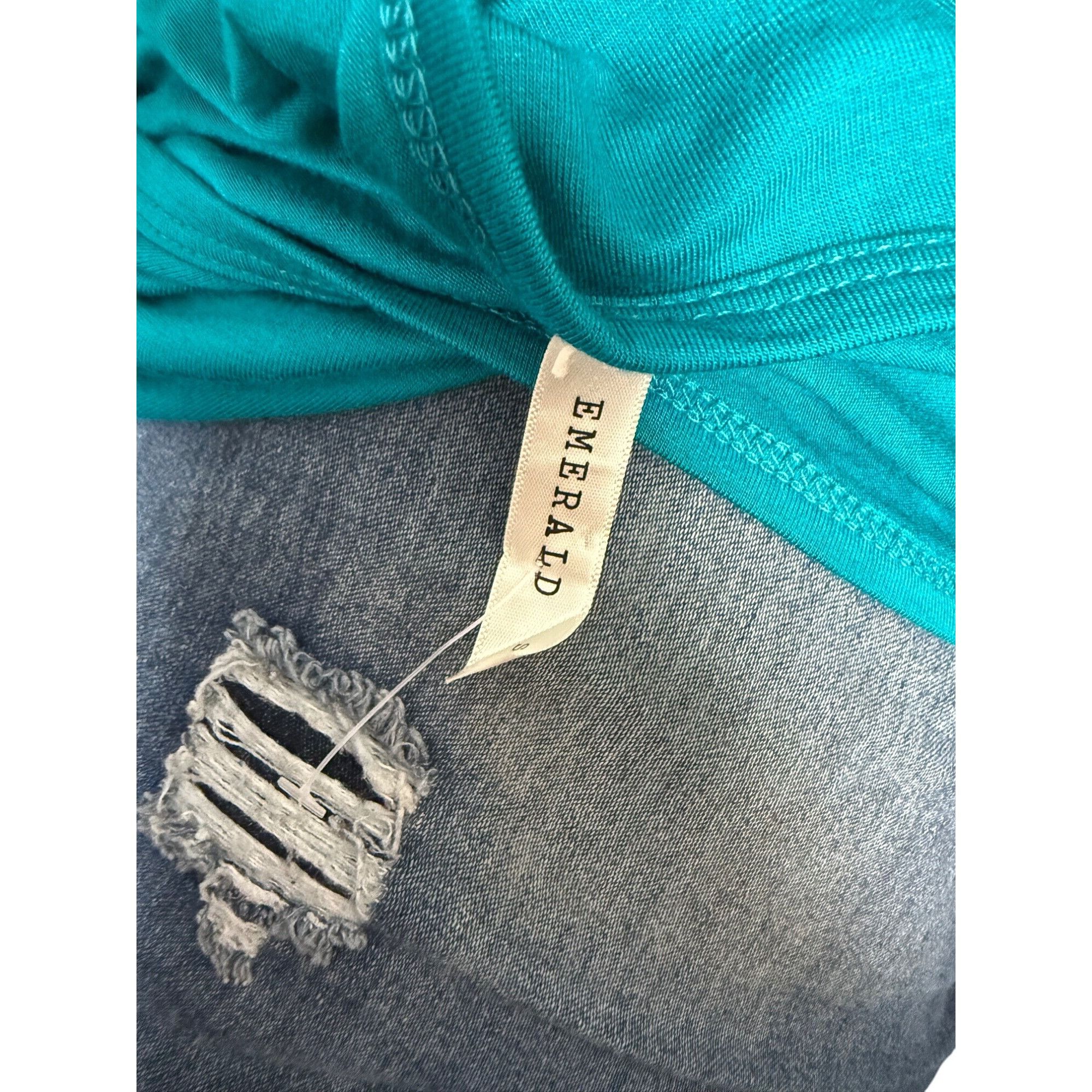 Other Women's Emerald Green Cold Shoulder Top With Side Scrunched Size S / US 4 / IT 40 - 3 Thumbnail