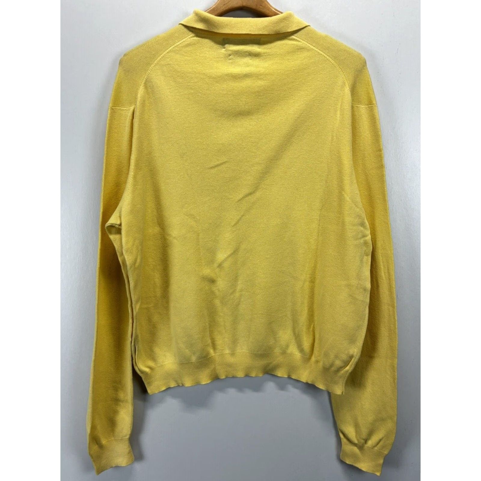 Ralph Lauren VINTAGE Polo Ralph Lauren Sweater XL Men Collar 2 Button Yellow Size US XL / EU 56 / 4 - 2 Thumbnail
