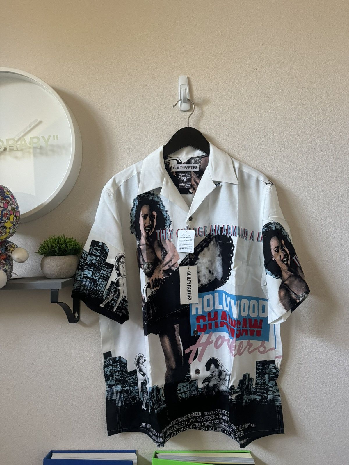 Vintage Wacko Maria Hollywood Chainsaw Hookers Button Up | Grailed