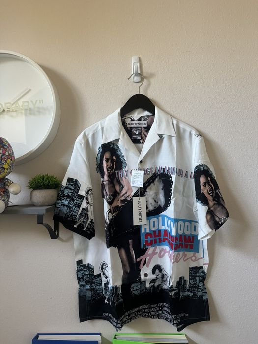Vintage Wacko Maria Hollywood Chainsaw Hookers Button Up