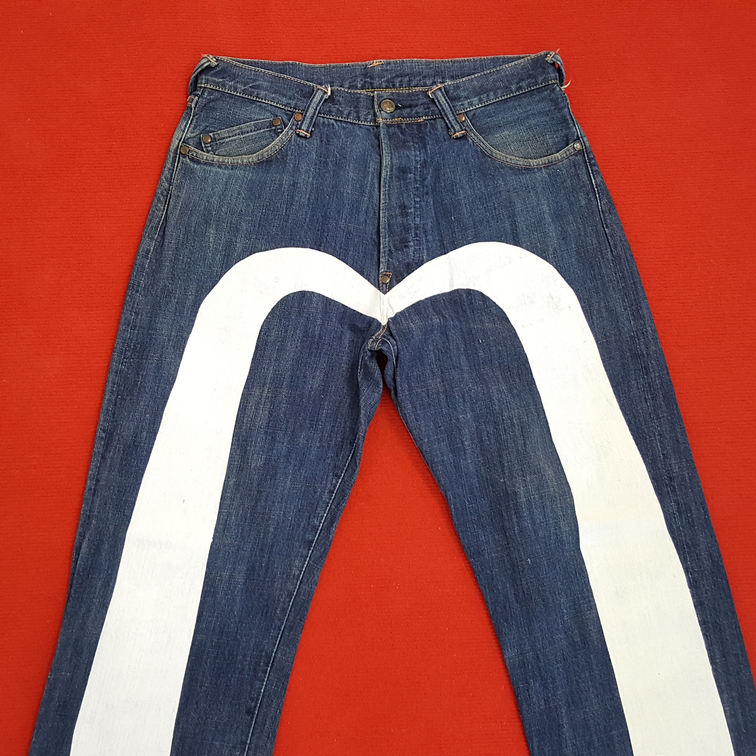 Japanese Brand × Vintage Evisu Yamane Japanese Brand Custom Daicock Style Jeans Size US 31 - 2 Thumbnail