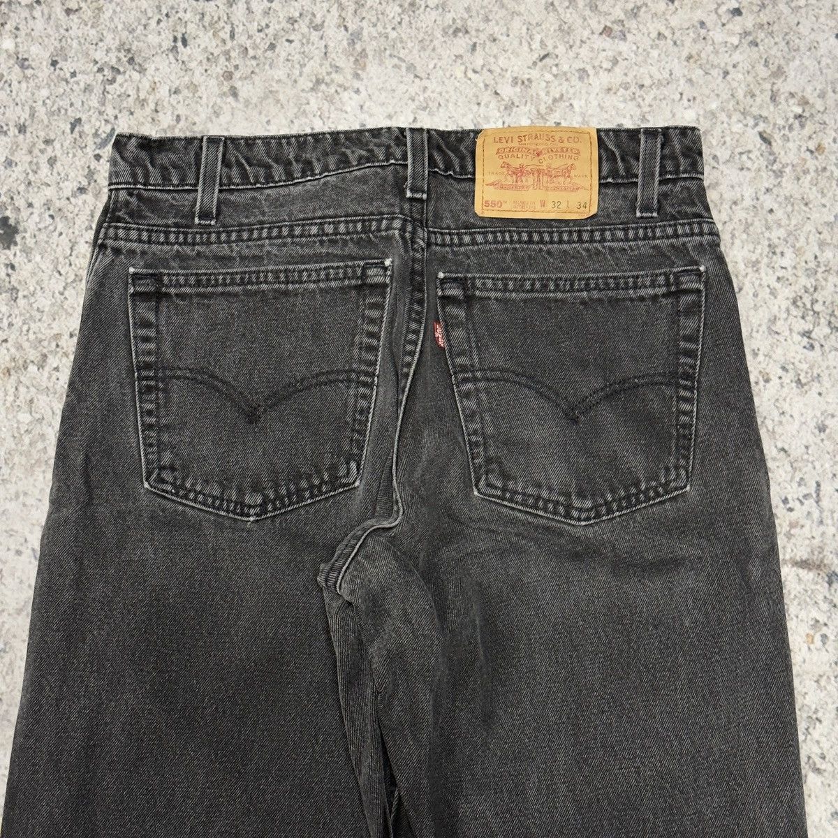 Levi's 90s Levi’s 550 Faded Black Denim ERD Grunge CDG Size US 31 - 4 Thumbnail