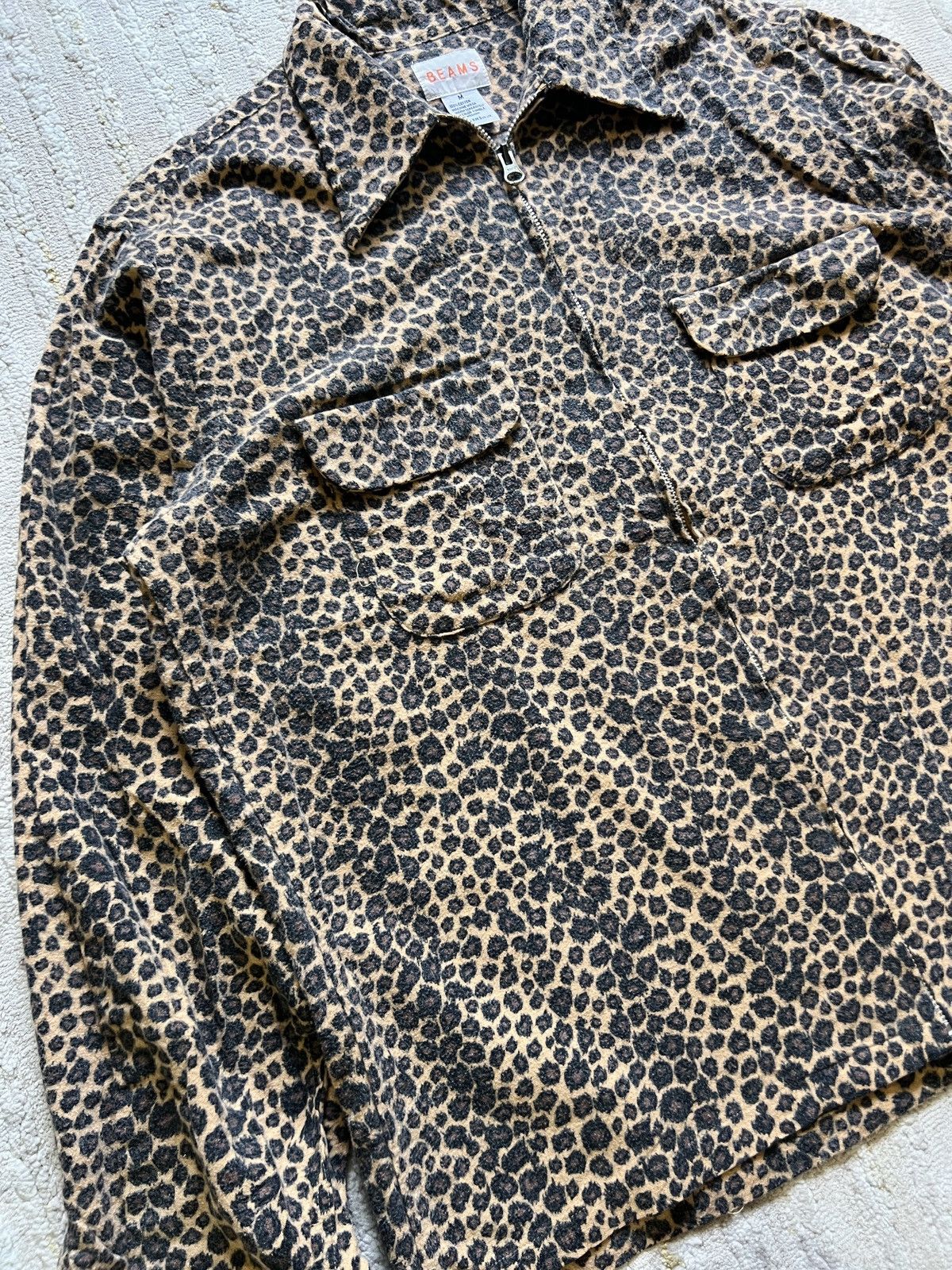 Beams Plus × Beauty Beast Beams Zip Up Leopard Double Pocket Shirt Size US M / EU 48-50 / 2 - 3 Thumbnail