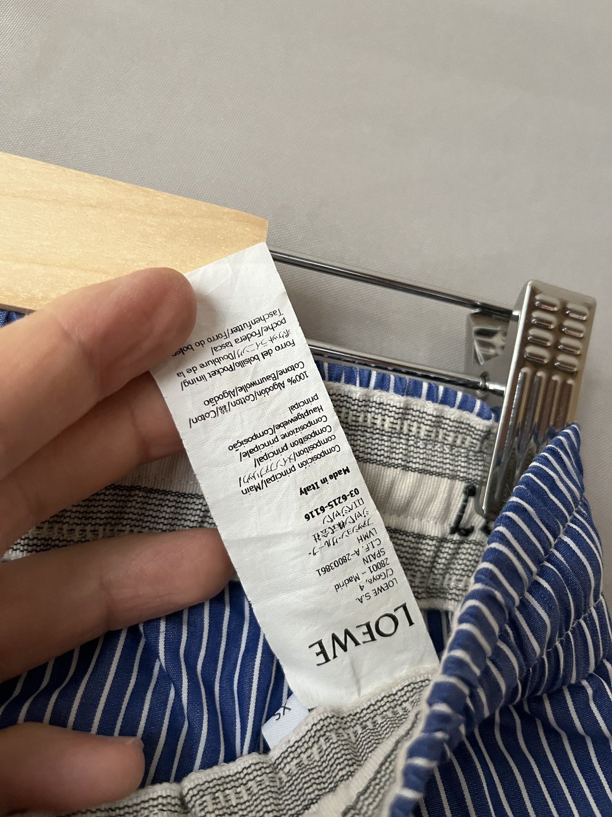 Loewe LOEWE Blue White Striped Shorts Size 25" / US 0 / IT 36 - 21 Thumbnail