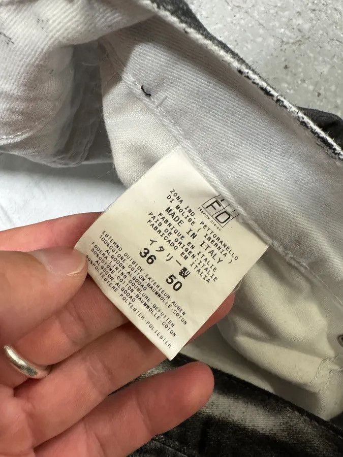 Roberto Cavalli 2000s Cavalli Waxed Overprint Faded Grey Pants Size US 32 / EU 48 - 8 Thumbnail