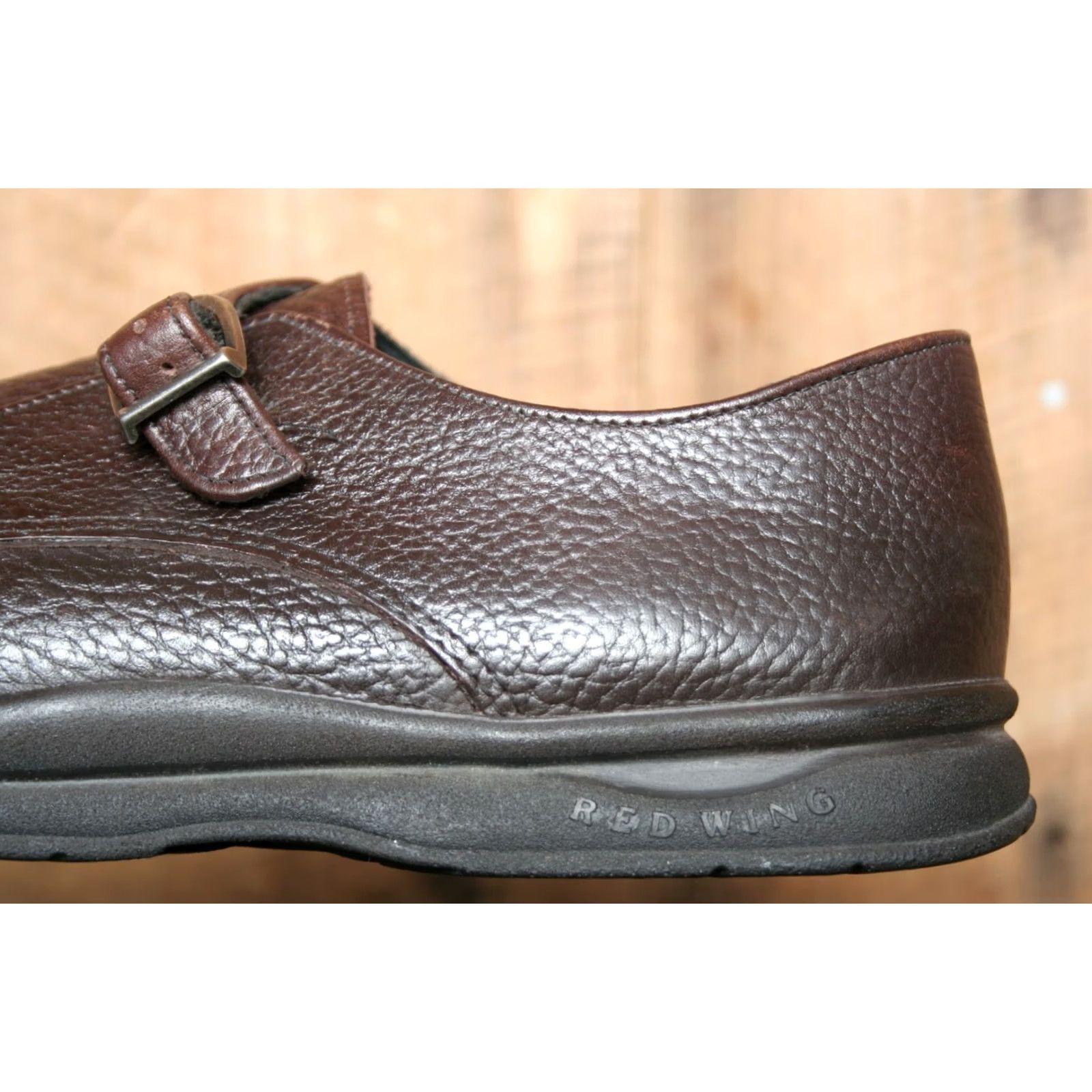 Vintage VINTAGE Red Wing Shoes Monk Strap Oxford Casual Brown Leather Sz. 13B Men Shoes/Adult Buckle B Wide 13 Brown Monk Strap Oxford Size US 13 / EU 46 - 7 Thumbnail