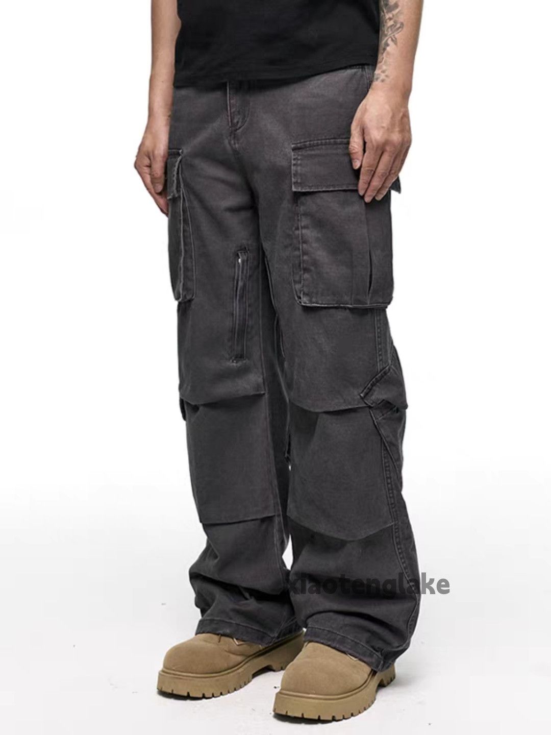 Designer × Japanese Brand × Vintage Unisex washed faded cleanfit yuppie baggy cargo pants Size US 28 / EU 44 - 5 Thumbnail