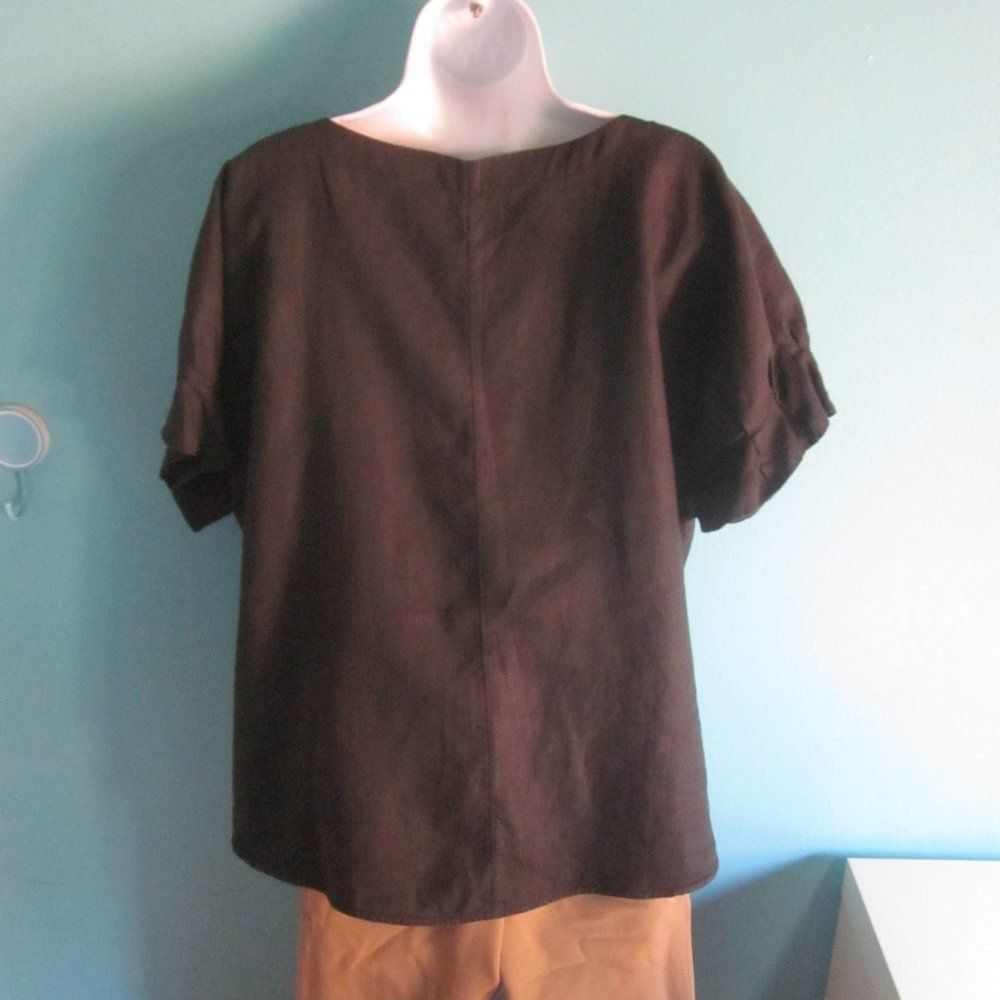 Japan Rags Studio Clip Womens Black Linen Top Size L Japan Brand Size L / US 10 / IT 46 - 7 Thumbnail