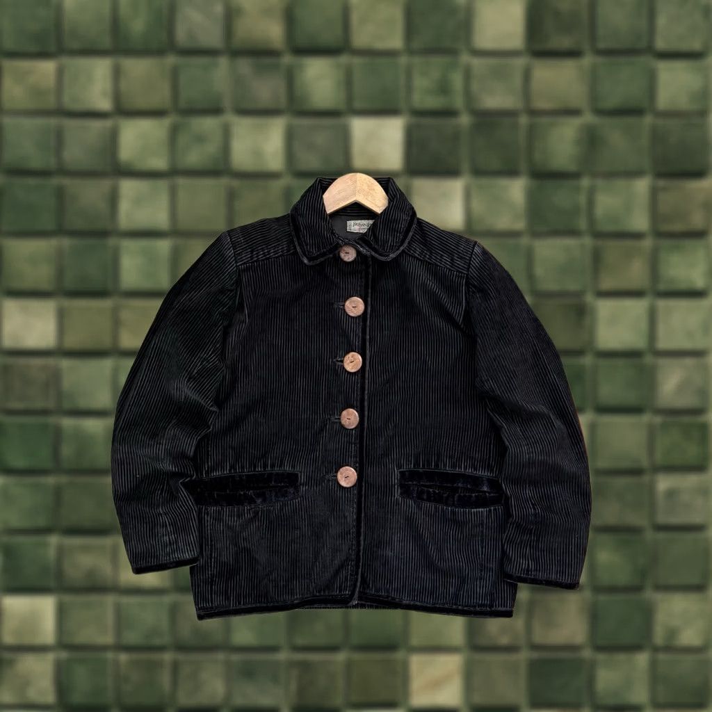 Yves Saint Laurent VINTAGE Saint Laurent Rive Gauche Women's Corduroy Blazer Jacket Button Up Sz 34 Size S / US 4 / IT 40 - 1 Thumbnail