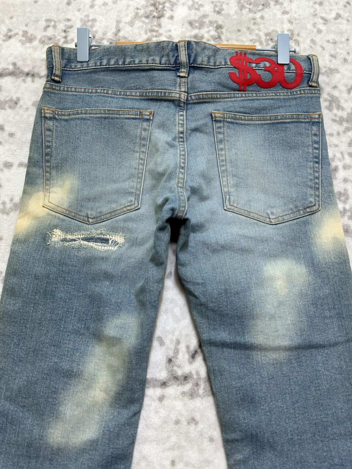 PHENOMENON Rare Phenomenon Archive Skinny Bleached Distressed Denim Size US 30 / EU 46 - 8 Thumbnail