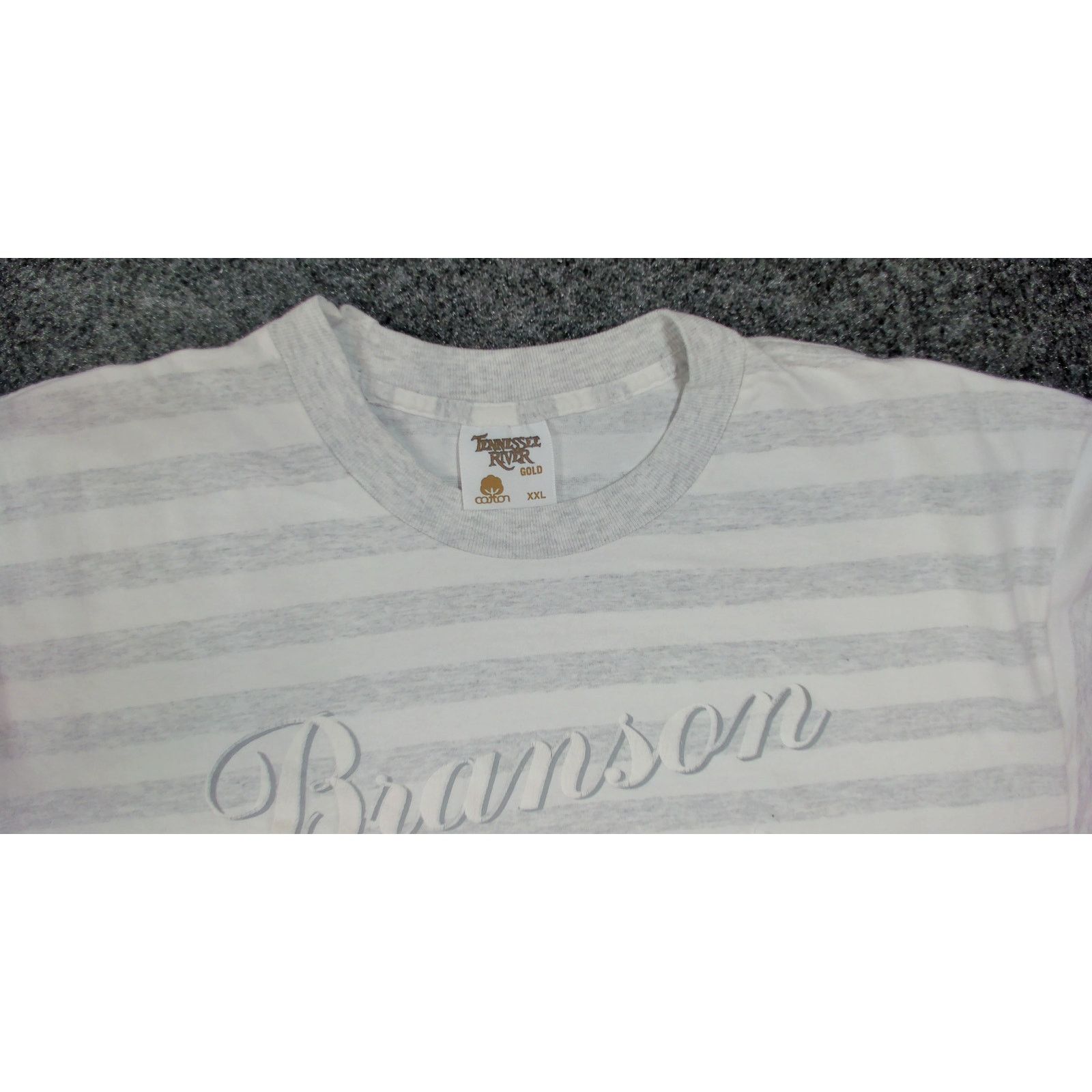Vintage Vintage Tennessee River Gold Striped Puff Print Tee XXL Size US XXL / EU 58 / 5 - 6 Thumbnail
