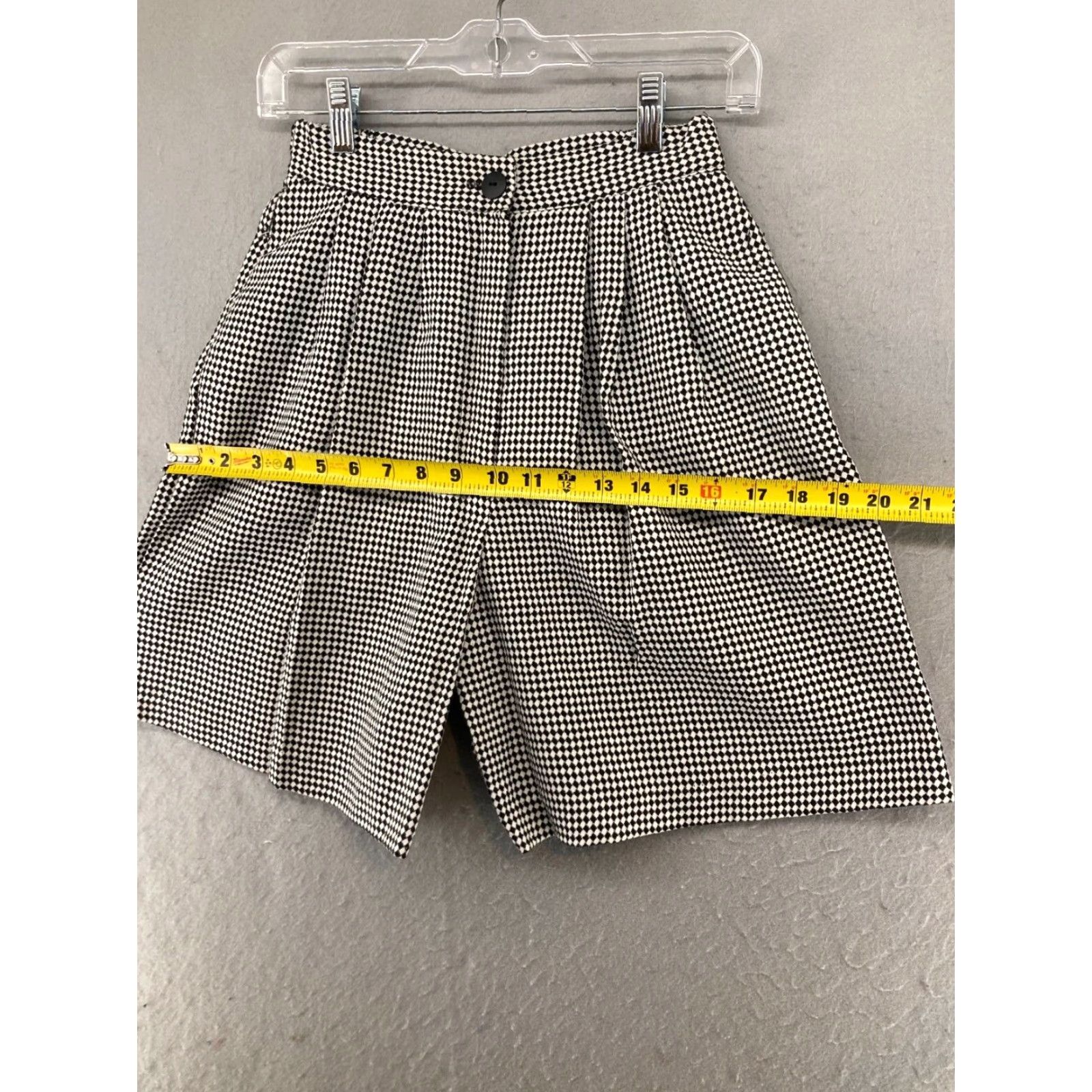 Vintage Kensington Square Womens Trouser Shorts 10 PETITE USA MADE Checkered High Waist Size 32" / US 10 / IT 46 - 3 Thumbnail