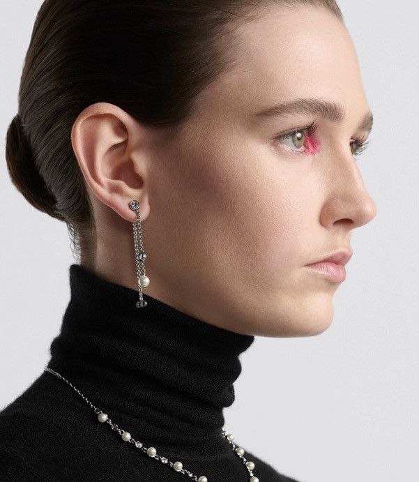 Dior Dior PETIT CD TREASURE EARRINGS Silver-Finish Metal Size ONE SIZE - 6 Thumbnail