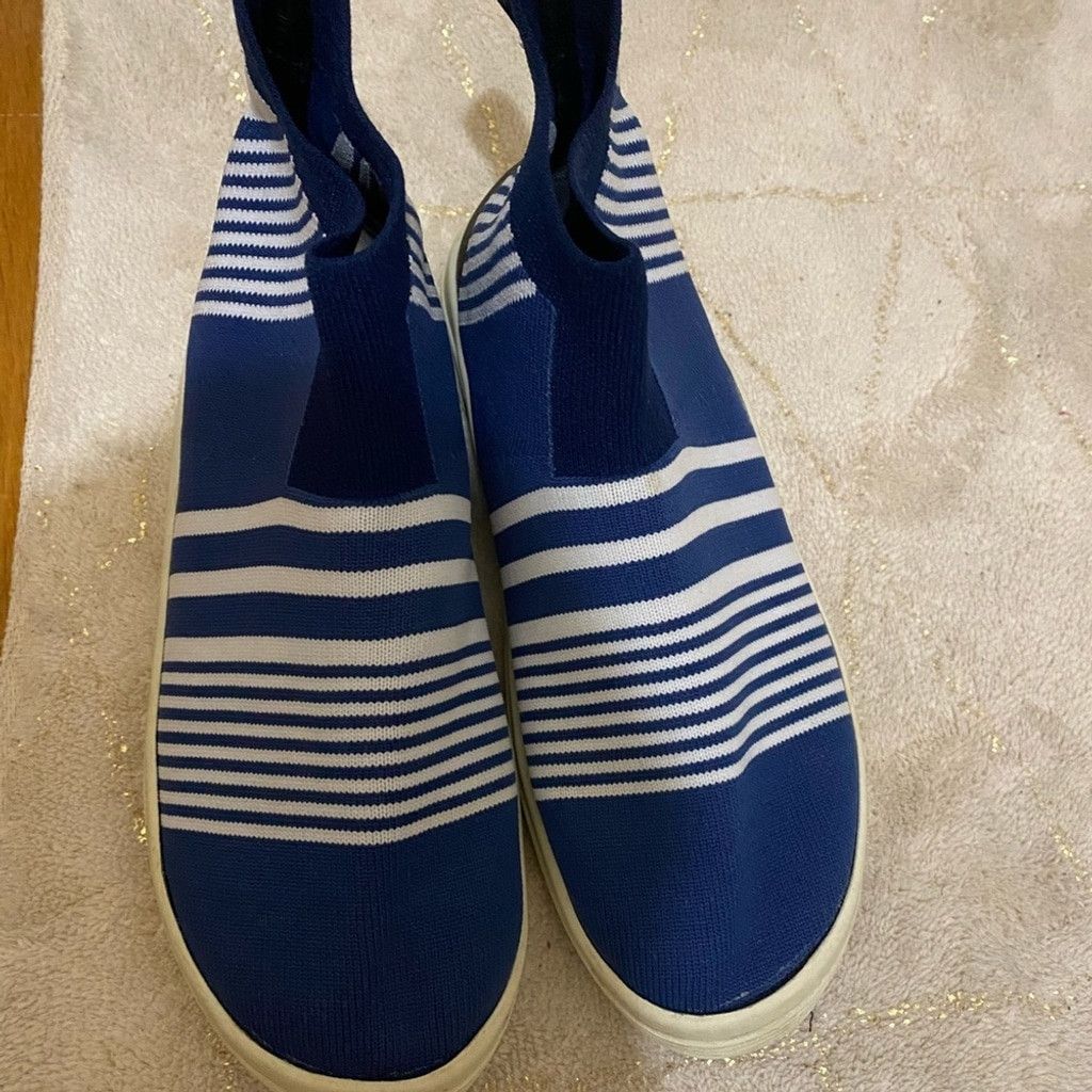 The Unbranded Brand Adno Striped Sock Sneaker Bootie Size US 8 / IT 38 - 3 Thumbnail