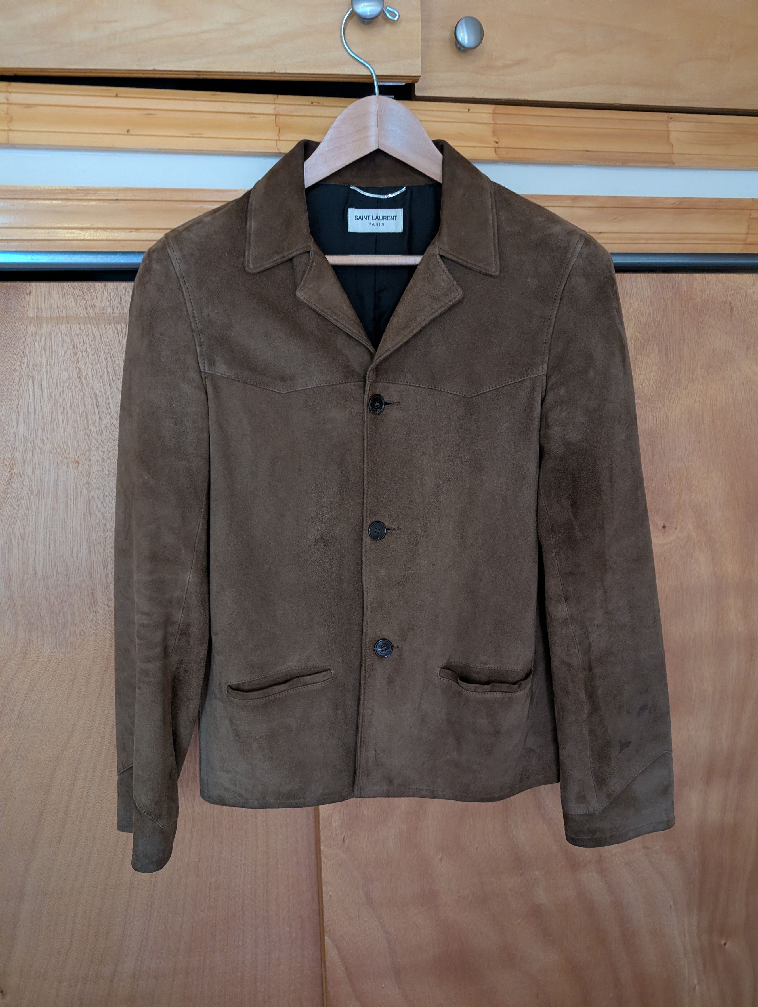Brown Suede Goatskin Leather Jacket