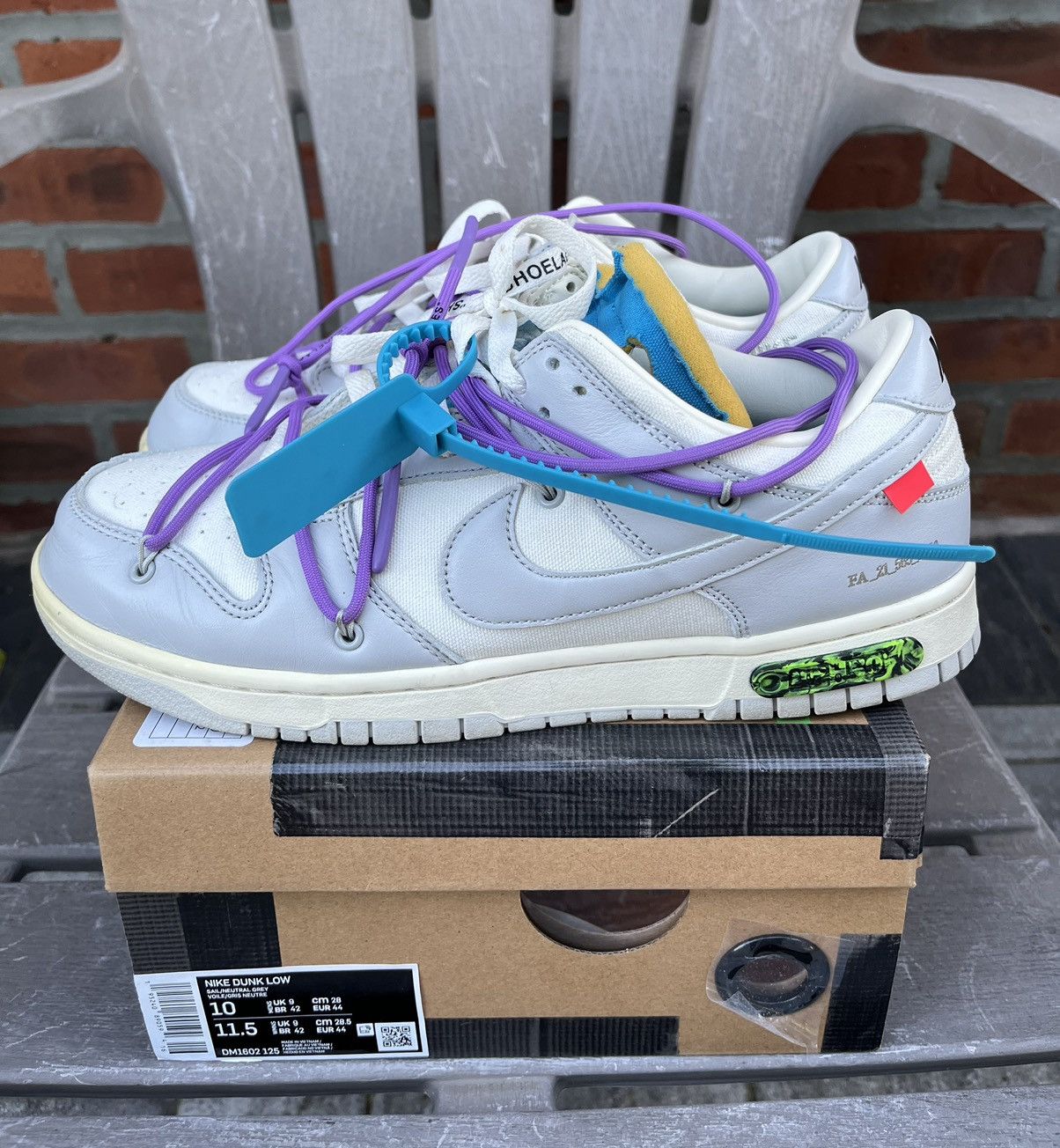 image of Off-White Nike Dunk Low Lot 47 Size 10 Shoes, Men's