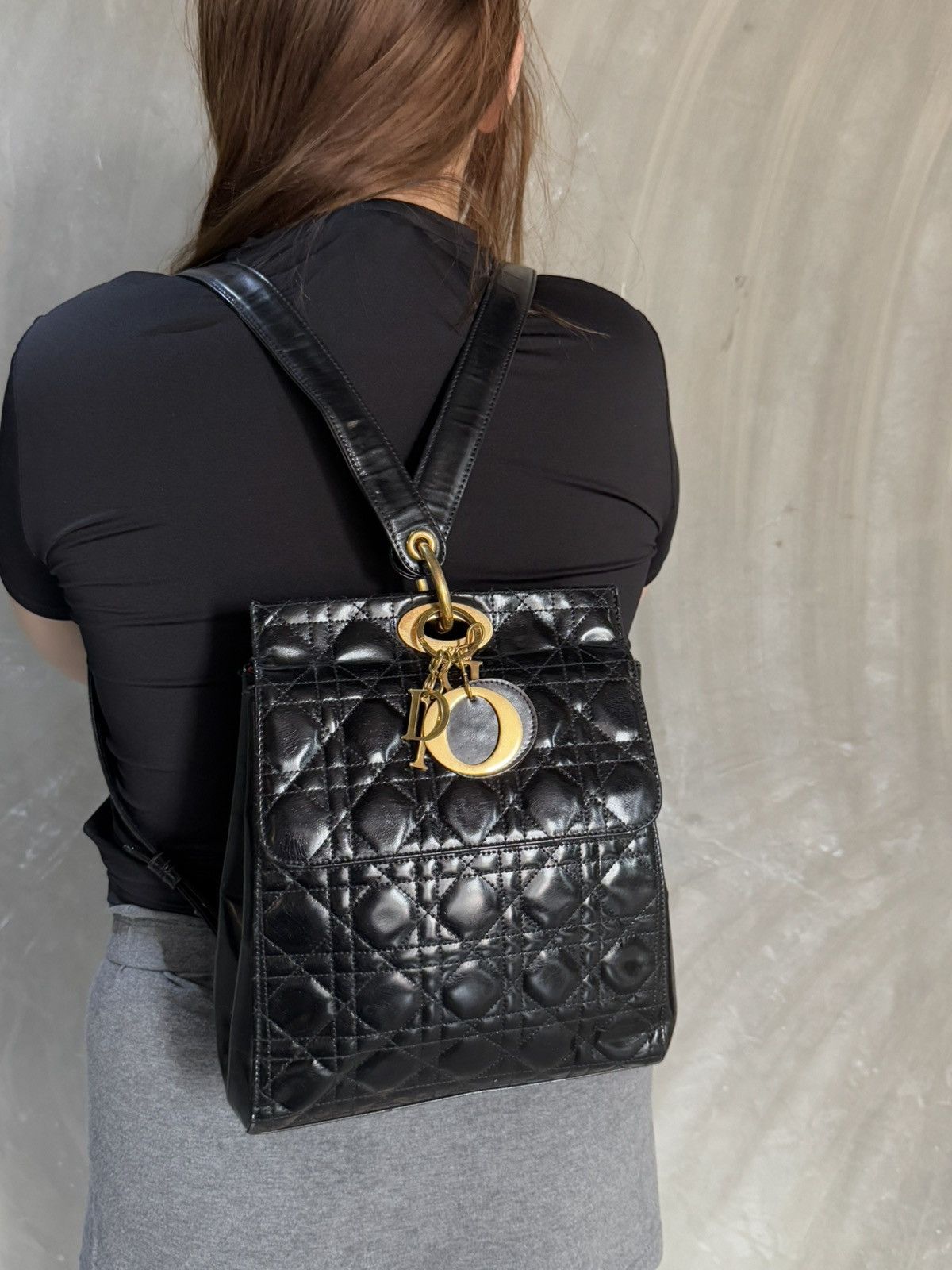 Dior Vintage - Dior Pattent Leather Mini Backpacks Size ONE SIZE - 11 Thumbnail