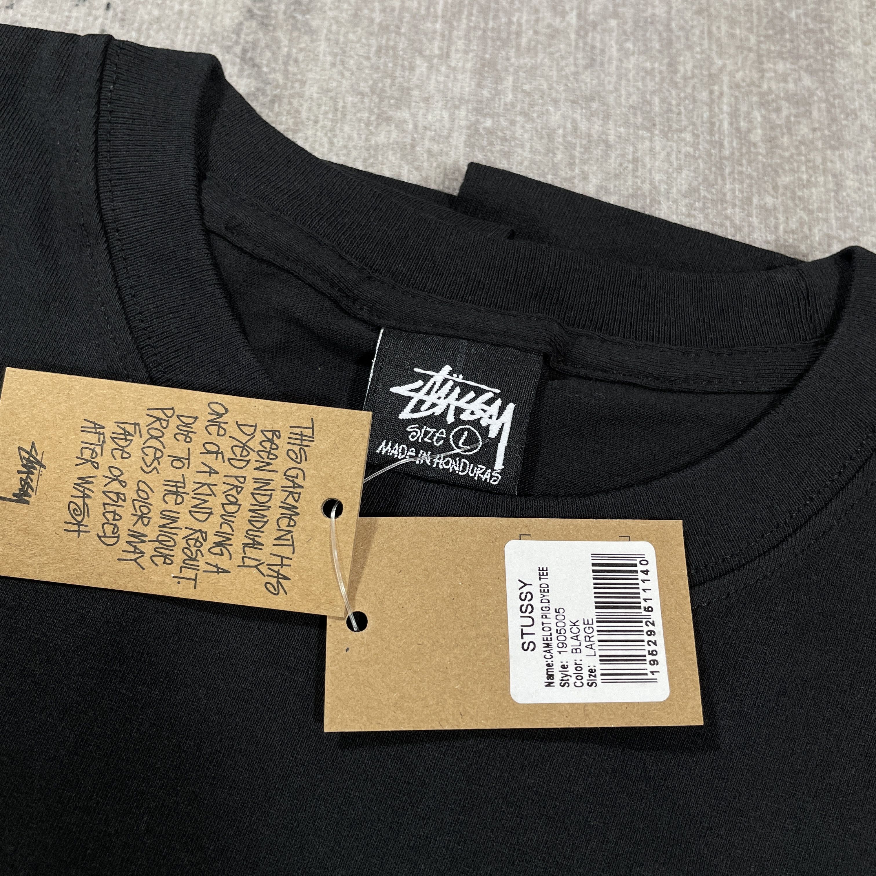 Stussy × Xlarge Stussy Camelot Pig Dyed Tee Black Size US XL / EU 56 / 4 - 6 Thumbnail