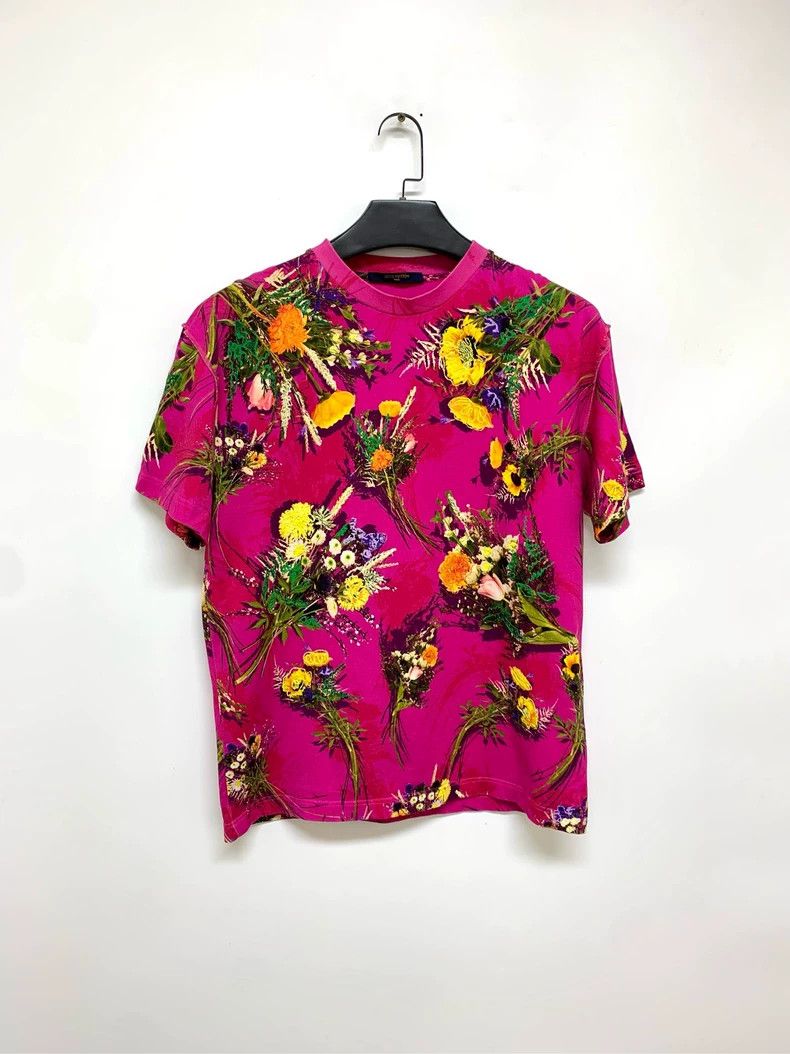 Louis Vuitton Floral-printed hand-embroidered short-sleeve
