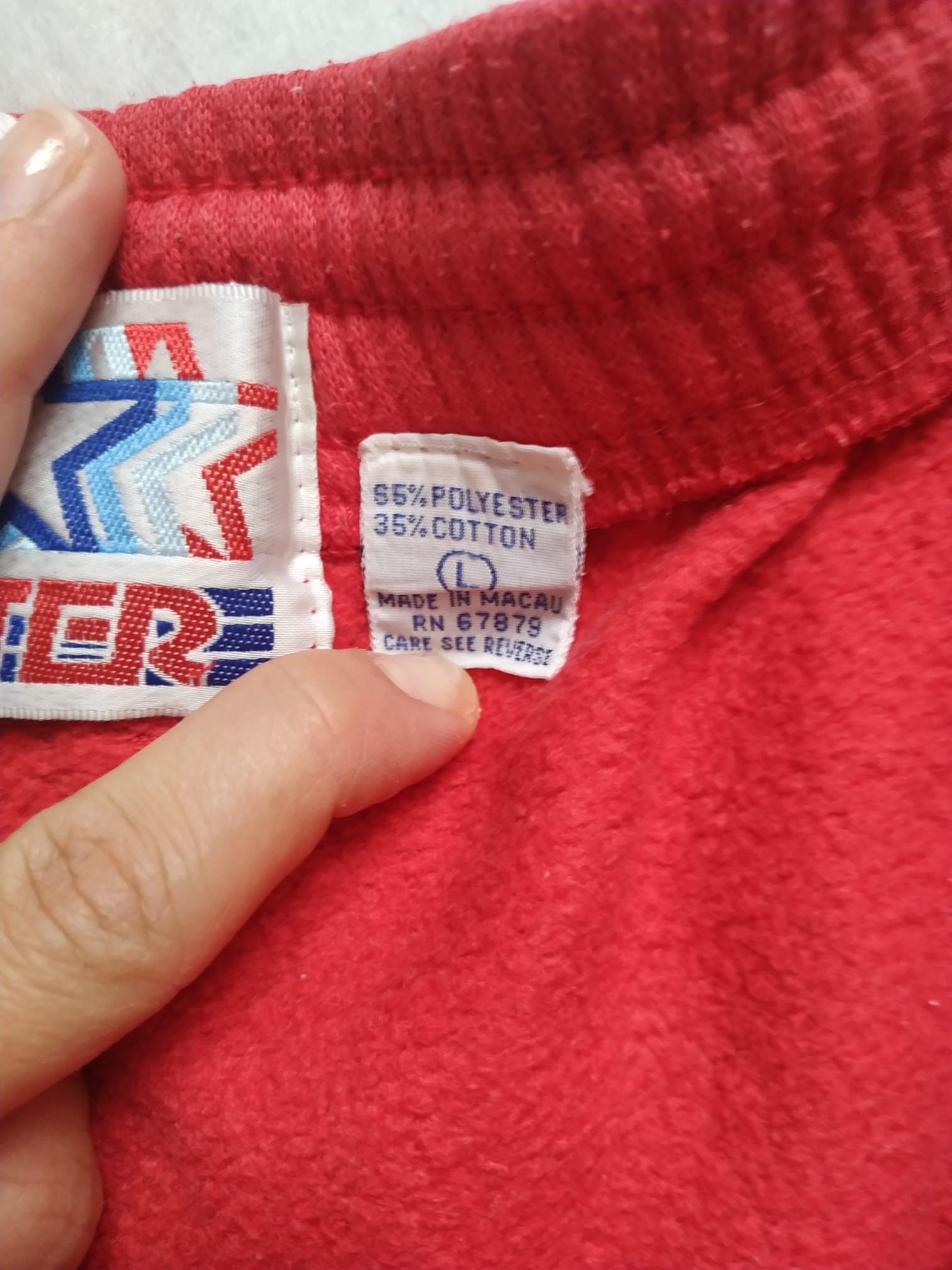Starter × Vintage Vintage 1990s Starter Ohio State red Gym sweatpants shorts Size US 32 / EU 48 - 4 Thumbnail
