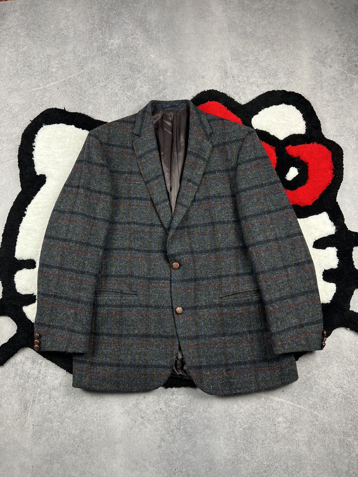 Harris Tweed Vintage Harris Tweed&Carl Gross Hand Woven Wool Blazer Size 44R - 1 Thumbnail