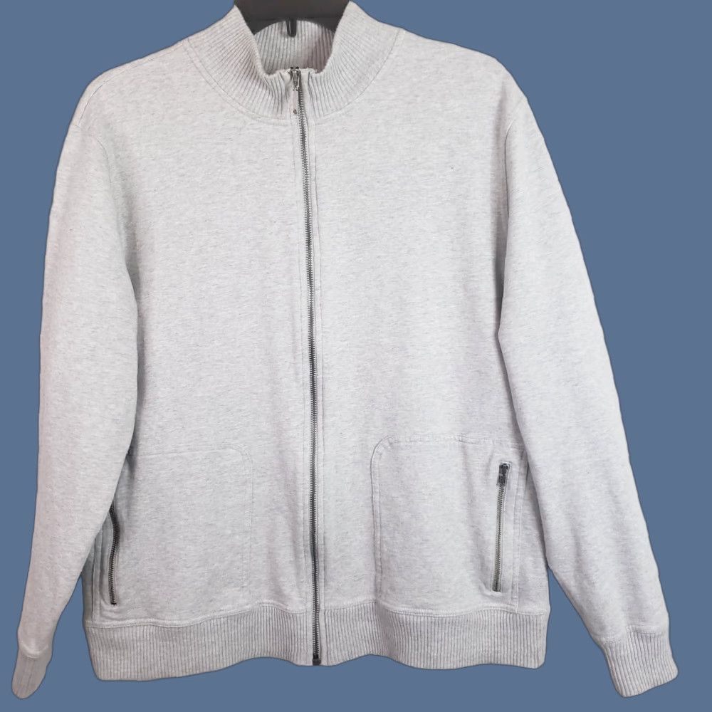 Ralph Lauren Lauren Ralph Lauren Active Jacket Womens XL Gray Jersey Full Zip Mock Collar Jacket Size XL / US 12-14 / IT 48-50 - 1 Thumbnail
