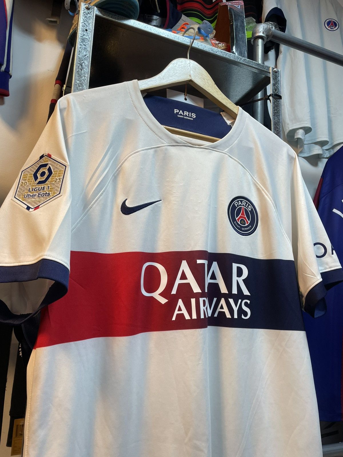 Nike × Vintage 2023-2024 Paris Saint-Germain MBAPPE7 Away Kit Size US L / EU 52-54 / 3 - 2 Thumbnail