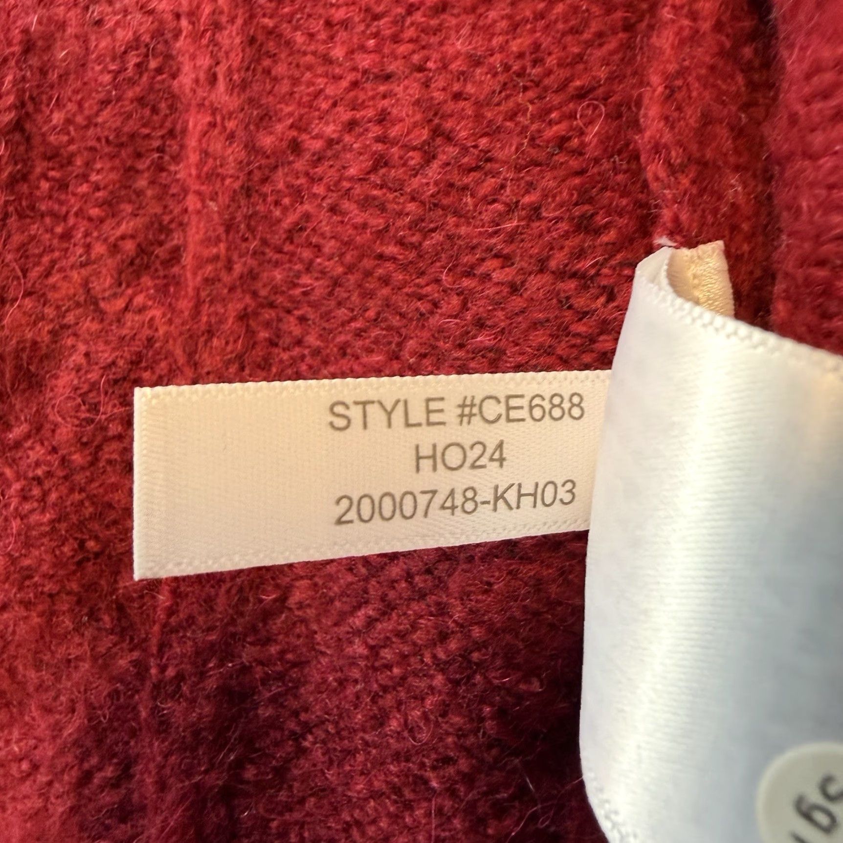 J.Crew J.Crew Cardigan Women’s Small Red Wool Blend Cable Knit Button Gold Size S / US 4 / IT 40 - 7 Thumbnail