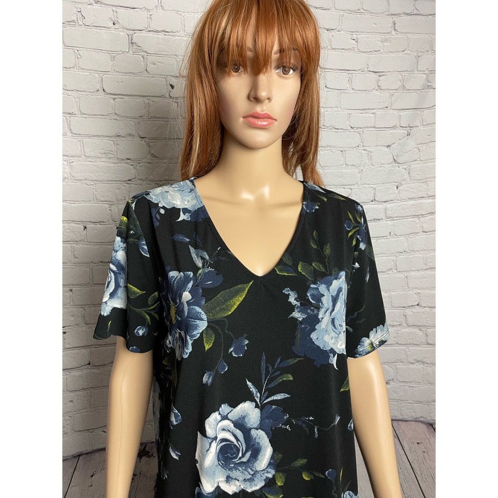 Other Christian Siriano New York Black Floral Dress Size L Size L / US 10 / IT 46 - 2 Thumbnail