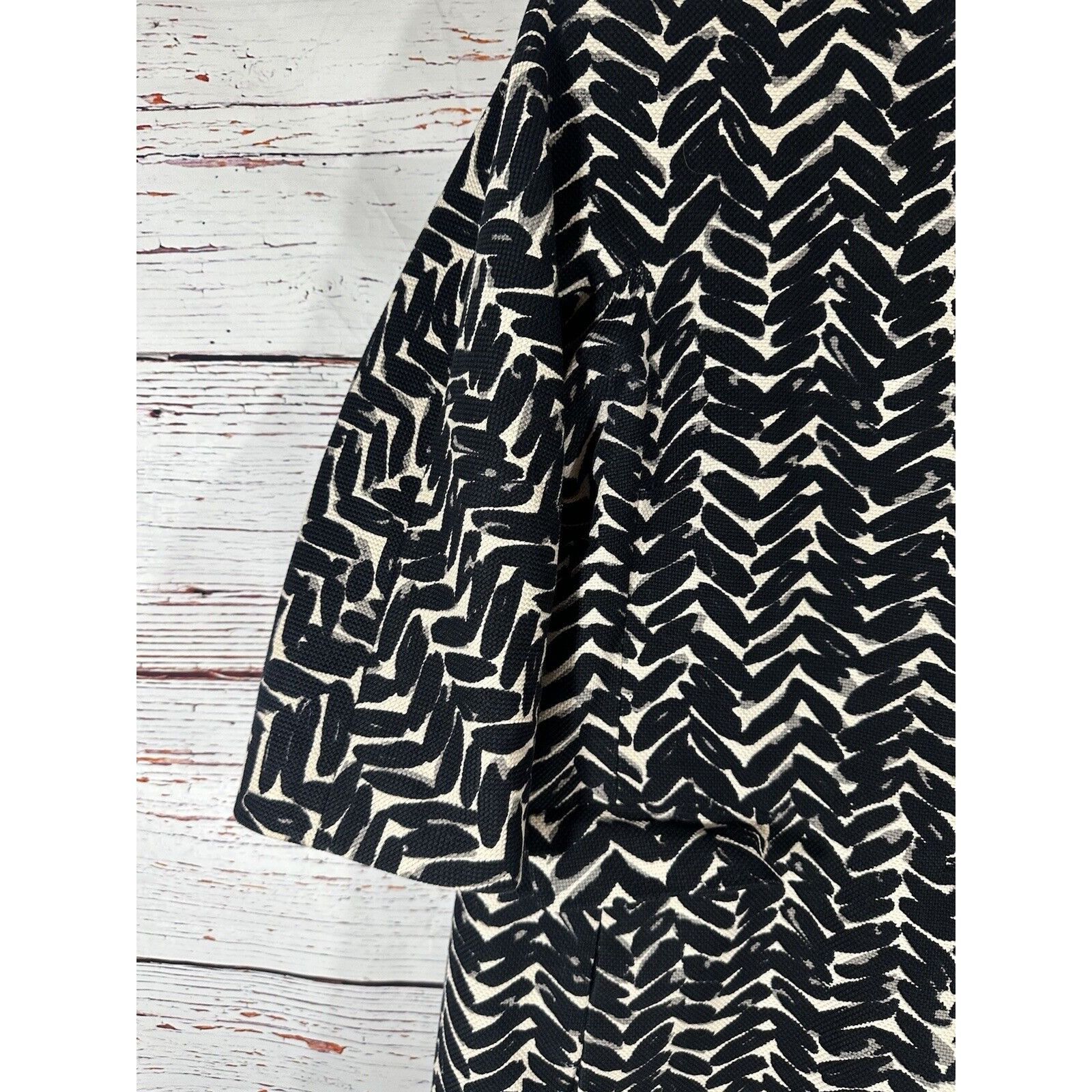 Talbots Talbots Dress Coat Overcoat Black & White Abstract Herringbo Size XL / US 12-14 / IT 48-50 - 10 Thumbnail