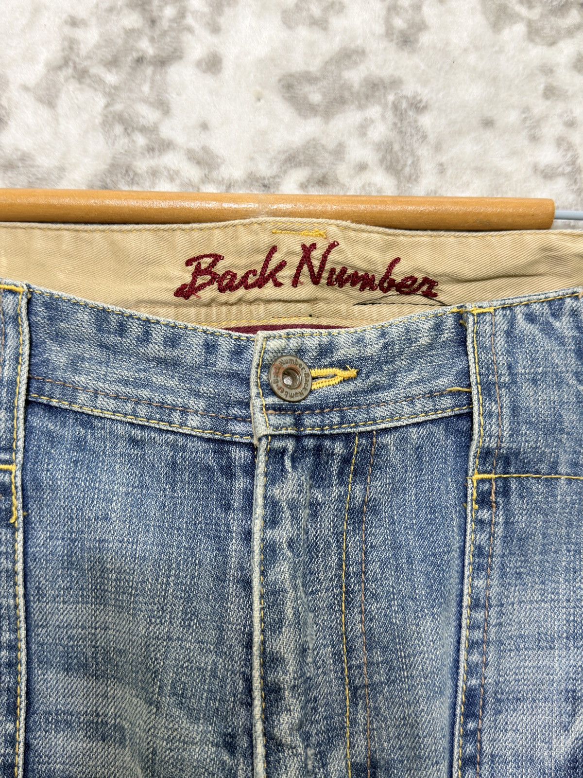 Hysteric Glamour Vintage Back Number Bush Pants Light Wash Straight Leg Denim Size US 32 / EU 48 - 8 Thumbnail