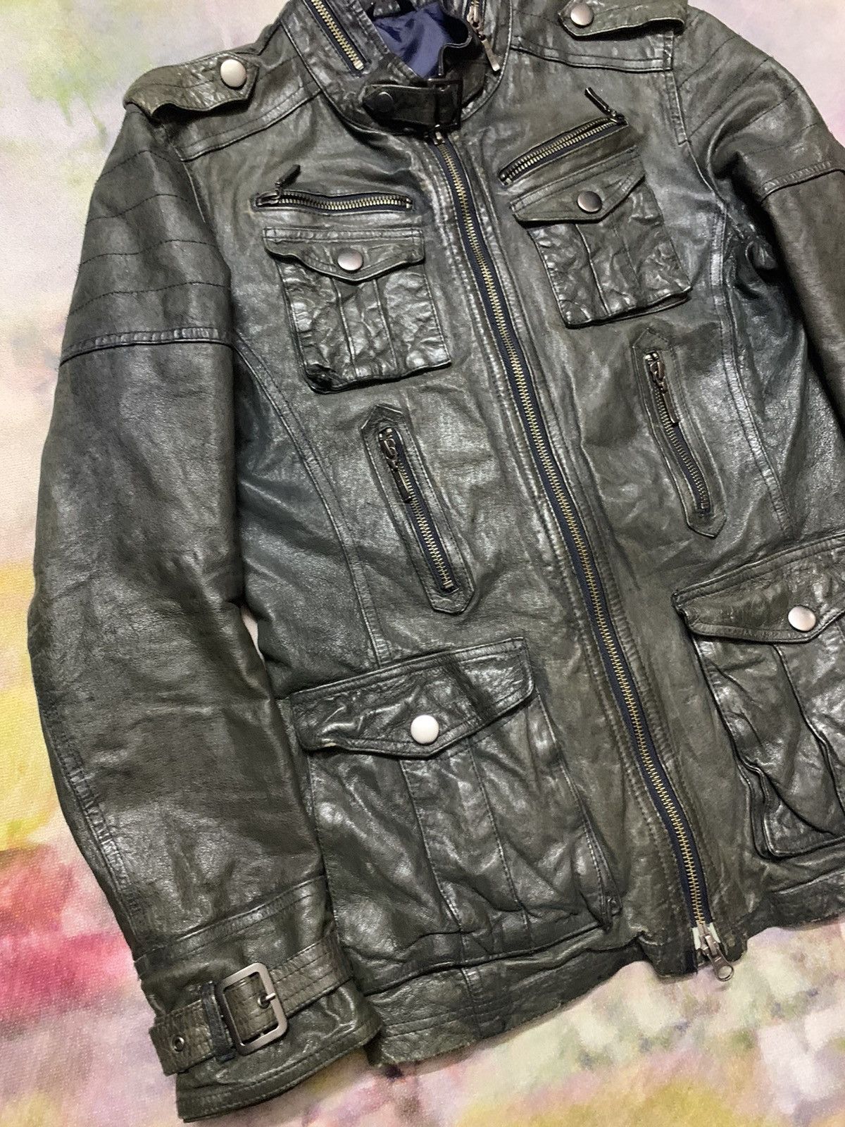 Japanese Brand Japanese Brand A.S.M Apocalypse Leather Blacked Avant-Garde Size US M / EU 48-50 / 2 - 3 Thumbnail