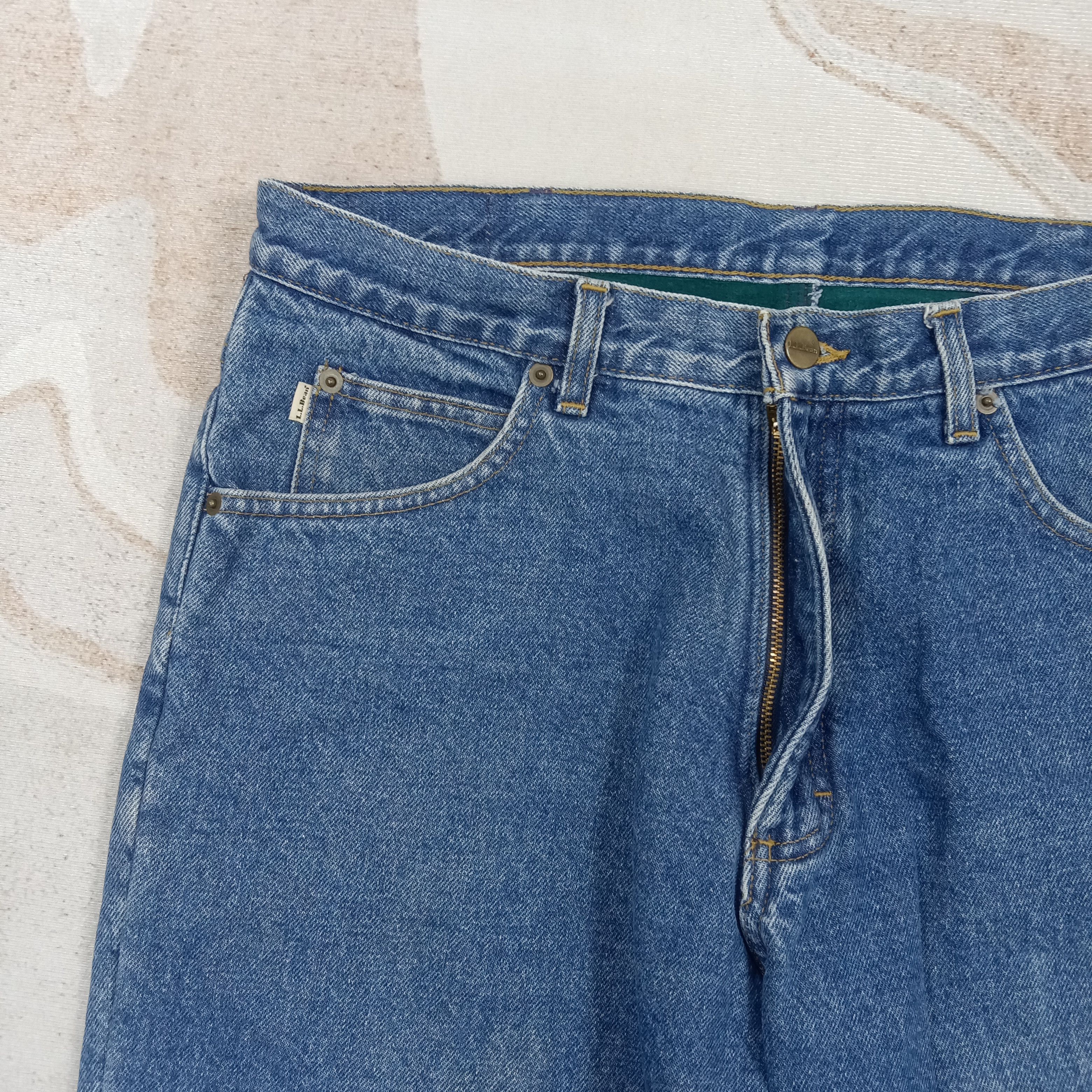 L.L. Bean L.L. Bean American Inner Fleece Denim Jeans C280N1 Size US 33 - 3 Thumbnail