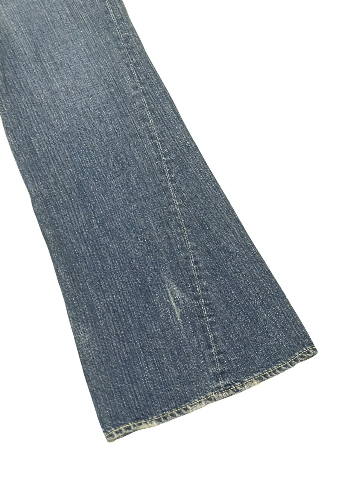 Japanese Brand Flare Jeans Rush Hour Distress Denim Boot Cut 2🟦2 Size US 35 - 4 Thumbnail