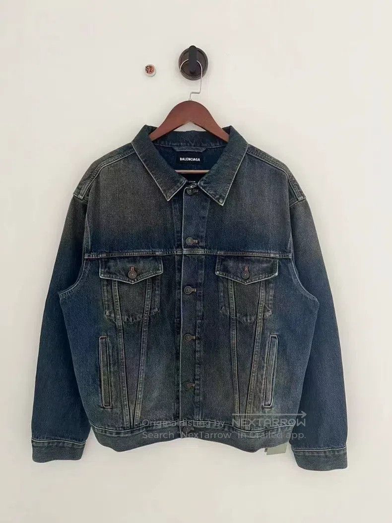 Balenciaga Balenciaga Blue washed back embroidered letter logo denim Size US S / EU 44-46 / 1 - 1 Thumbnail
