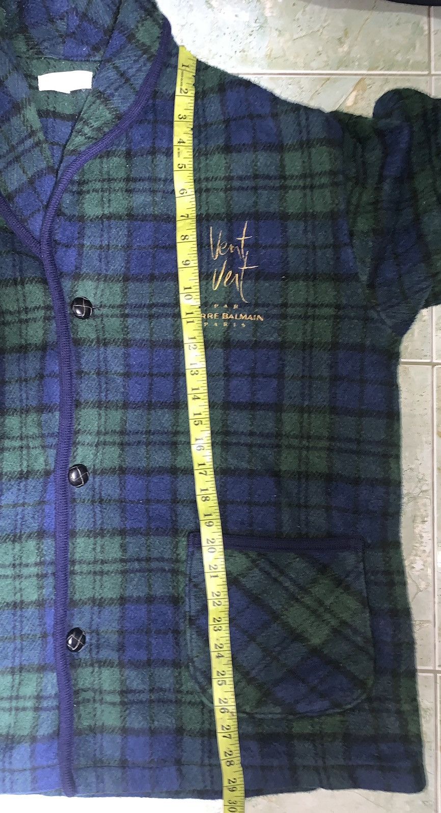 Vintage Vintage Vent Vert Pierre Balmain Fleece Jacket Size US L / EU 52-54 / 3 - 11 Thumbnail