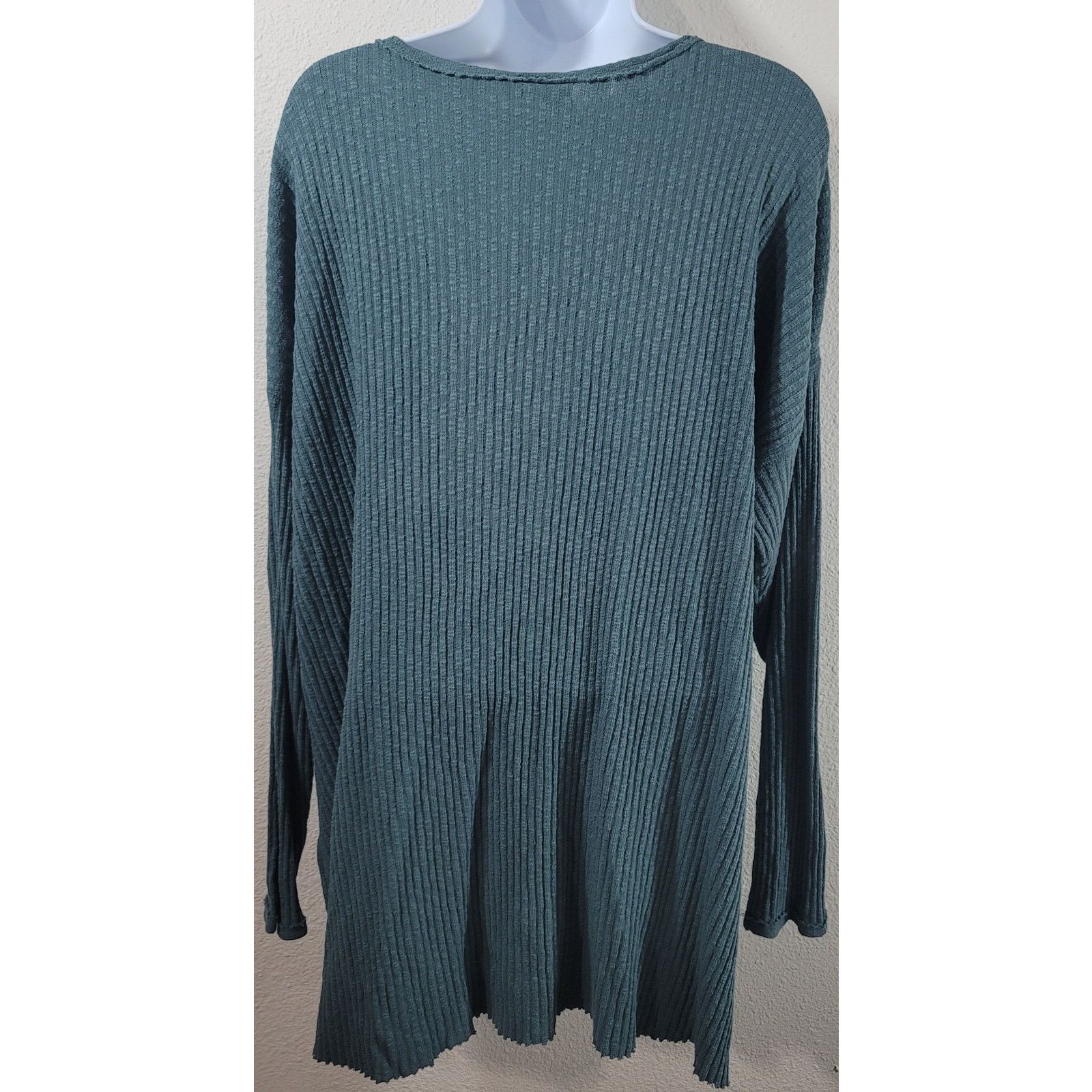 Other Out From Under Blue Green Ribbed Round Neck Top XL Size XL / US 12-14 / IT 48-50 - 2 Thumbnail