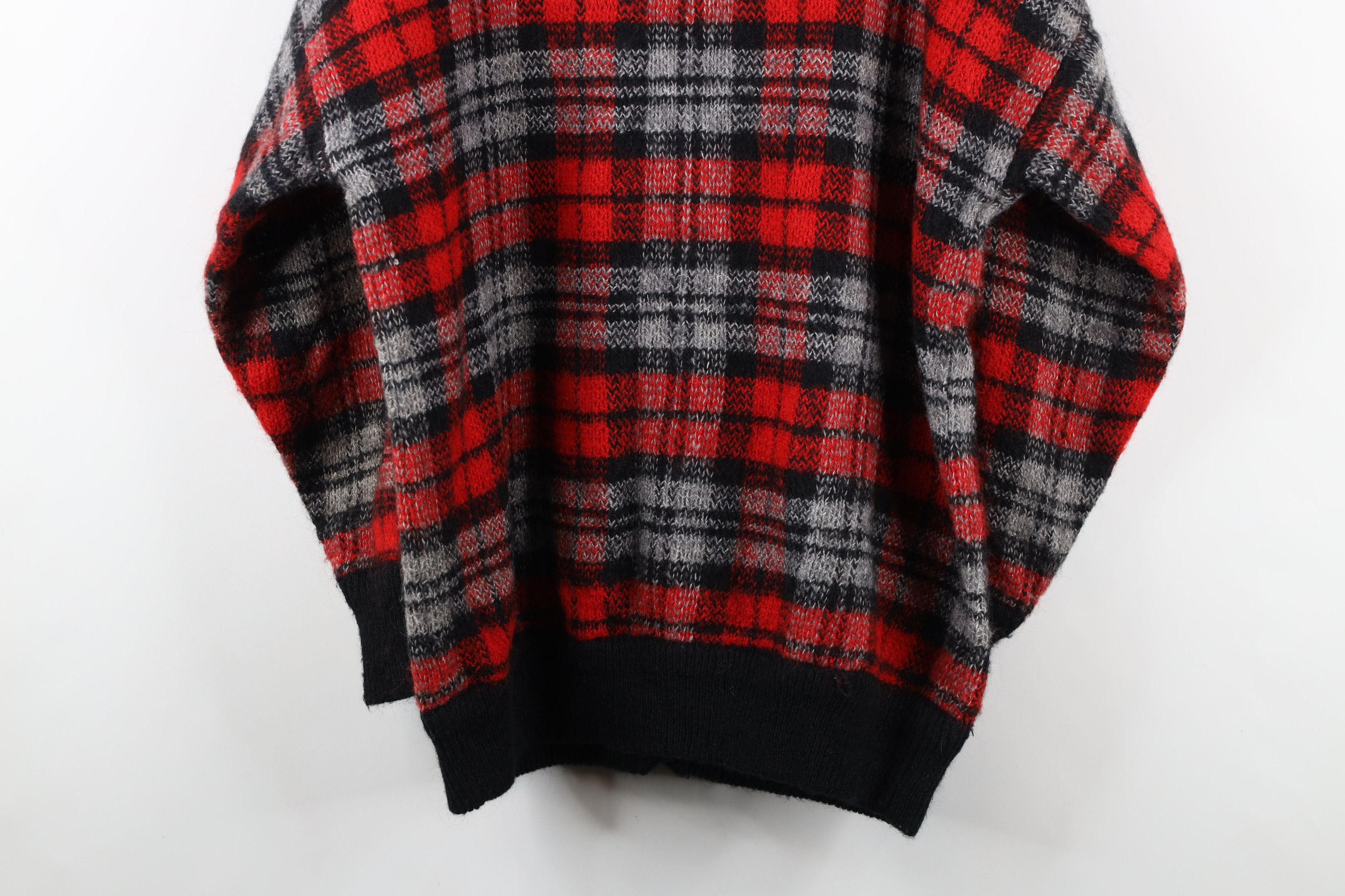 Vintage Vintage 90s Streetwear Blend Knit Cardigan Sweater Plaid Size M / US 6-8 / IT 42-44 - 11 Thumbnail