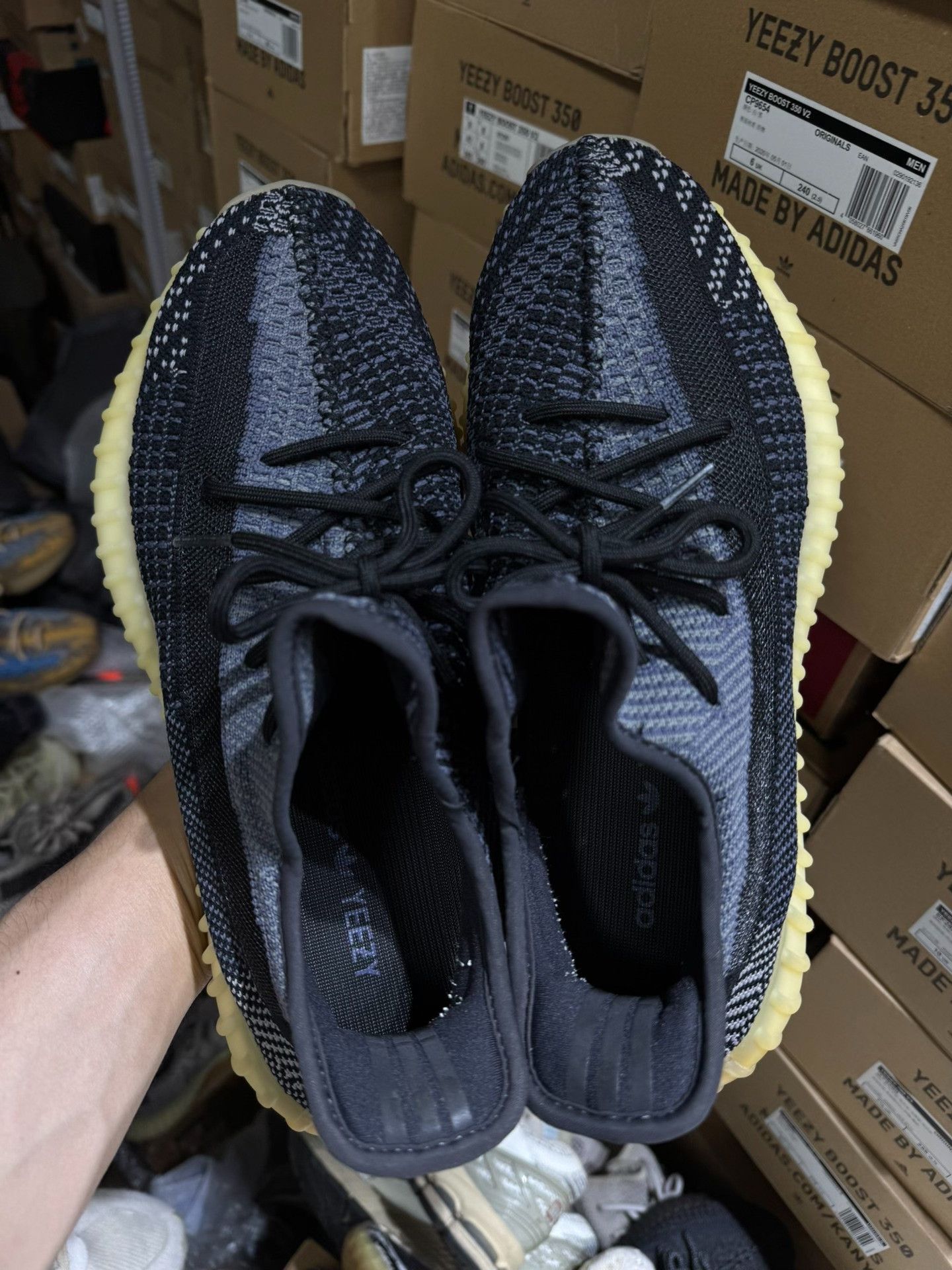 Adidas Adidas YEEZY350 Black Lowtop Sneakers 10 Men Size US 10 / EU 43 - 1 Thumbnail