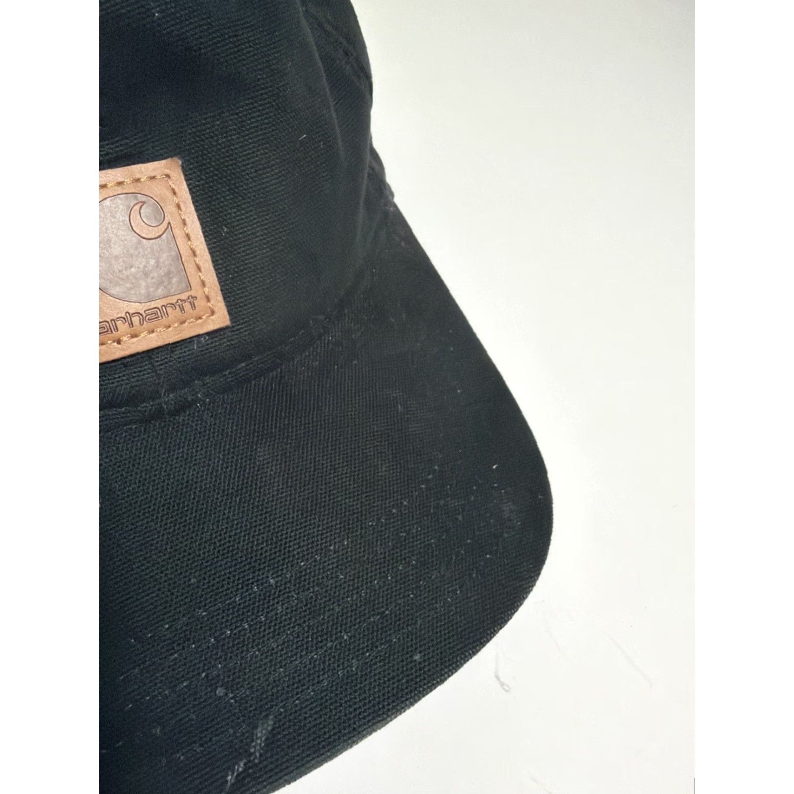 Carhartt Carhartt Hat Strapback Black Leather Patch Adjustable Hat One Size Mens Baseball Cap Size ONE SIZE - 5 Thumbnail