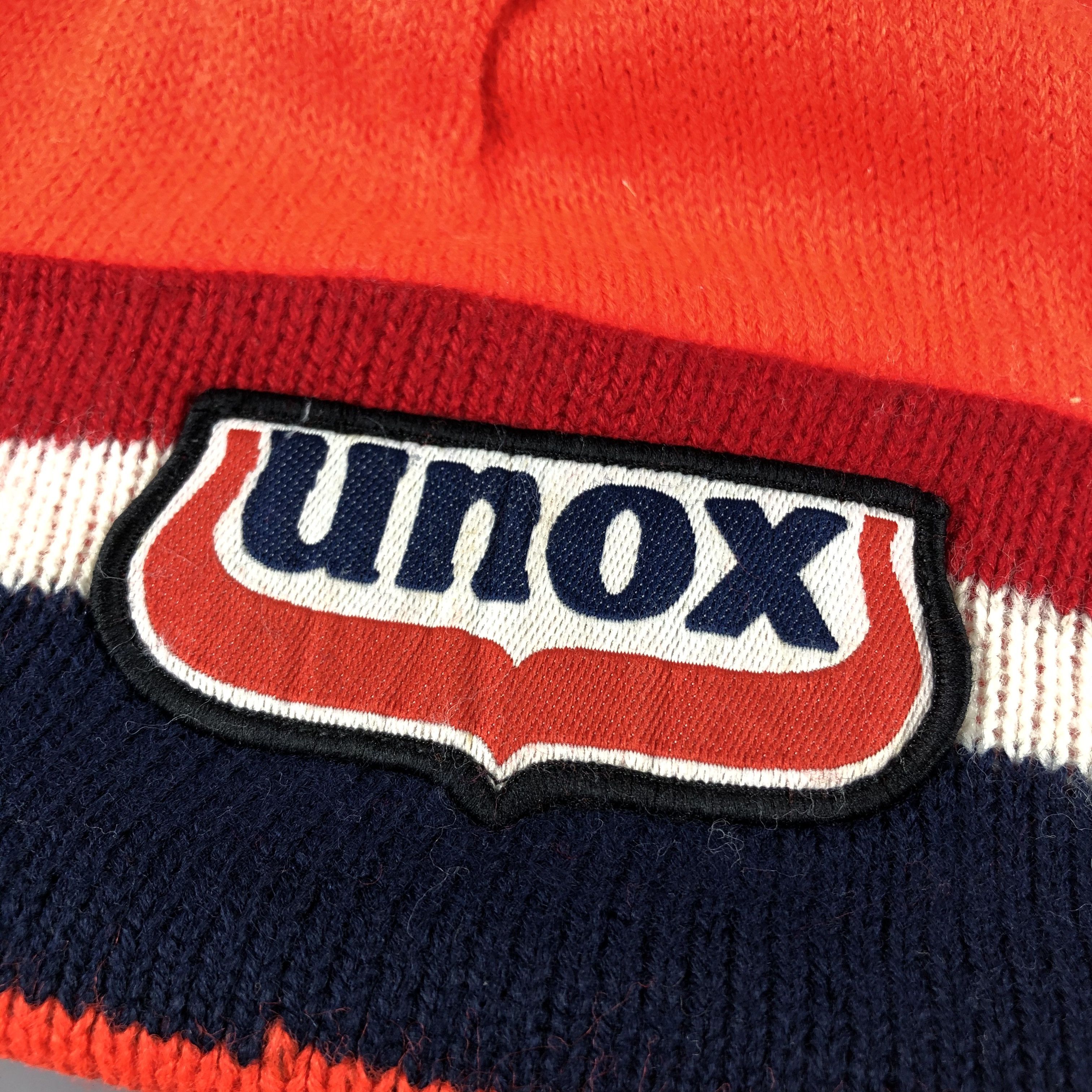 Japanese Brand × Vintage Unox Stripe Bobble Beanie Snow Hat Snow Cap -D1054 Size ONE SIZE - 5 Thumbnail