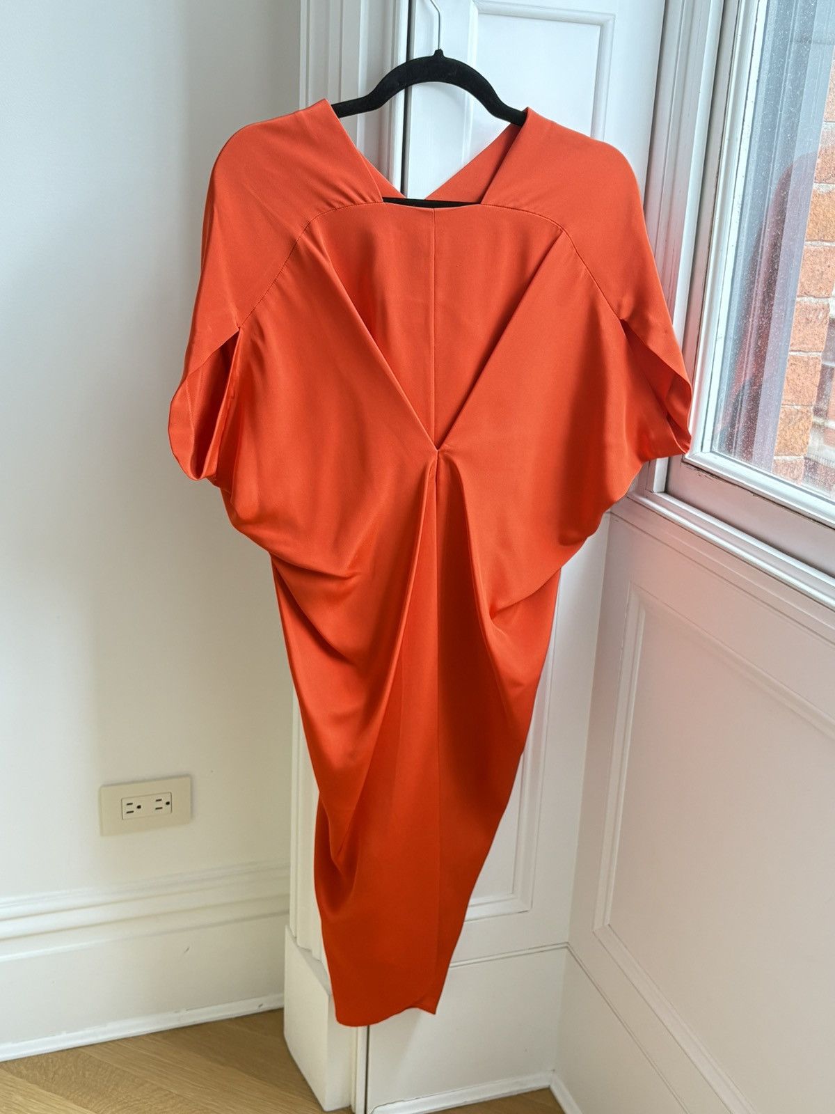 Zero + Maria Cornejo Zero + Maria Cornejo Silk Midi Dress OrangeKimono Sleeve 6 Size M / US 6-8 / IT 42-44 - 1 Thumbnail