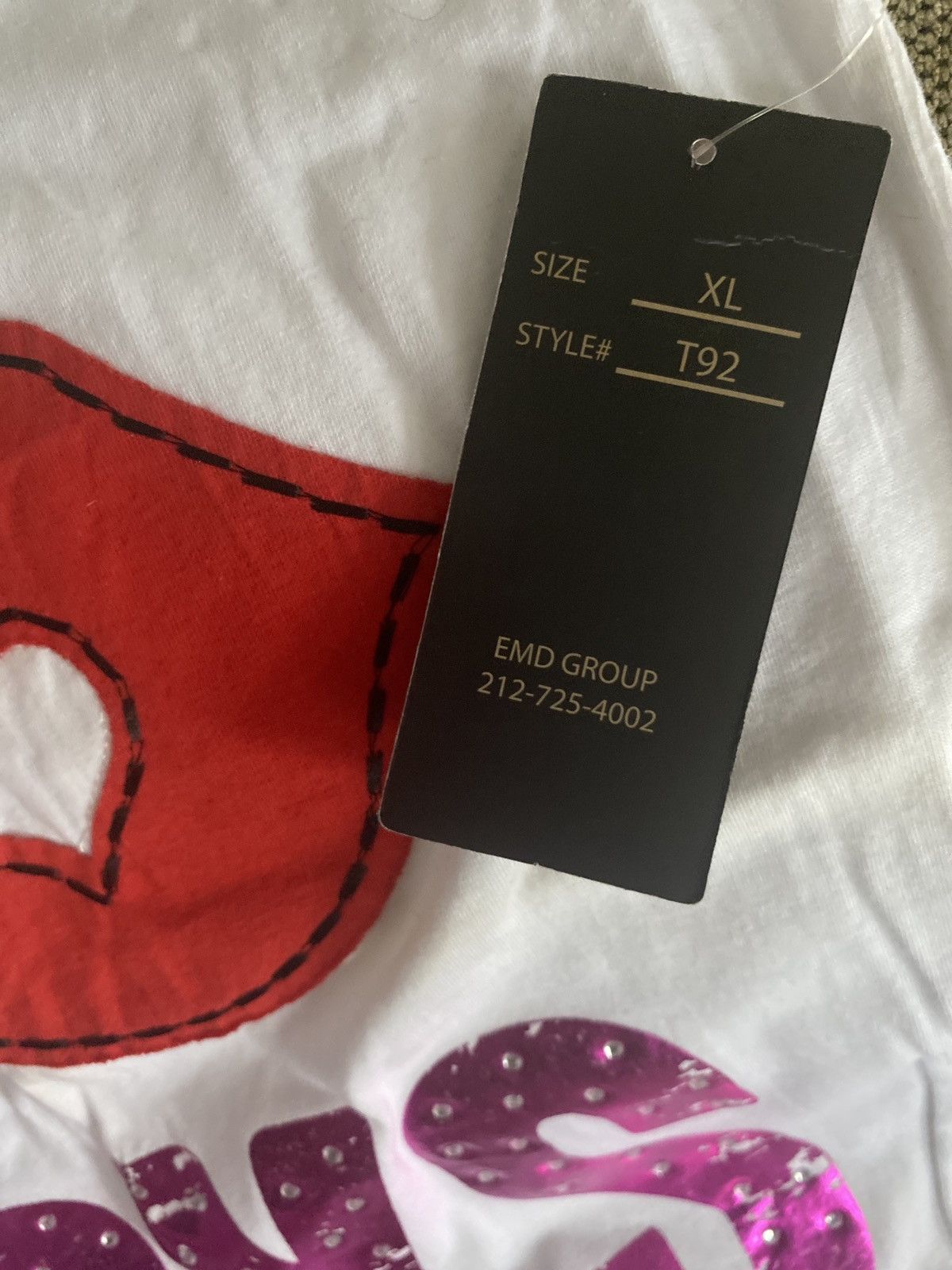 Other EMBELLISHED “I LOVE BOYS” FITTED GRAPHIC TSHIRT TOP SIZE XL Size XL / US 12-14 / IT 48-50 - 7 Thumbnail