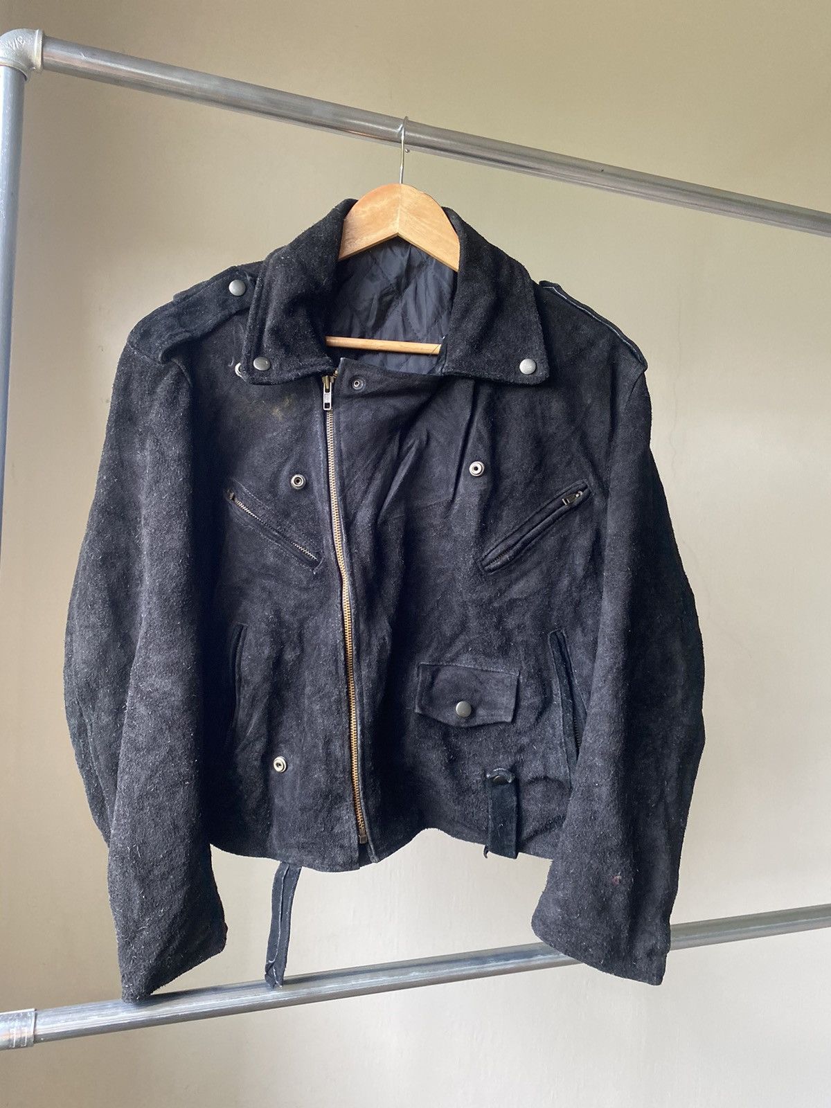 Yasuyuki Ishii VINTAGE RUDIES JAPAN BIKER LEATHER COWHIDE 90s LGB PUNK Size US M / EU 48-50 / 2 - 14 Thumbnail