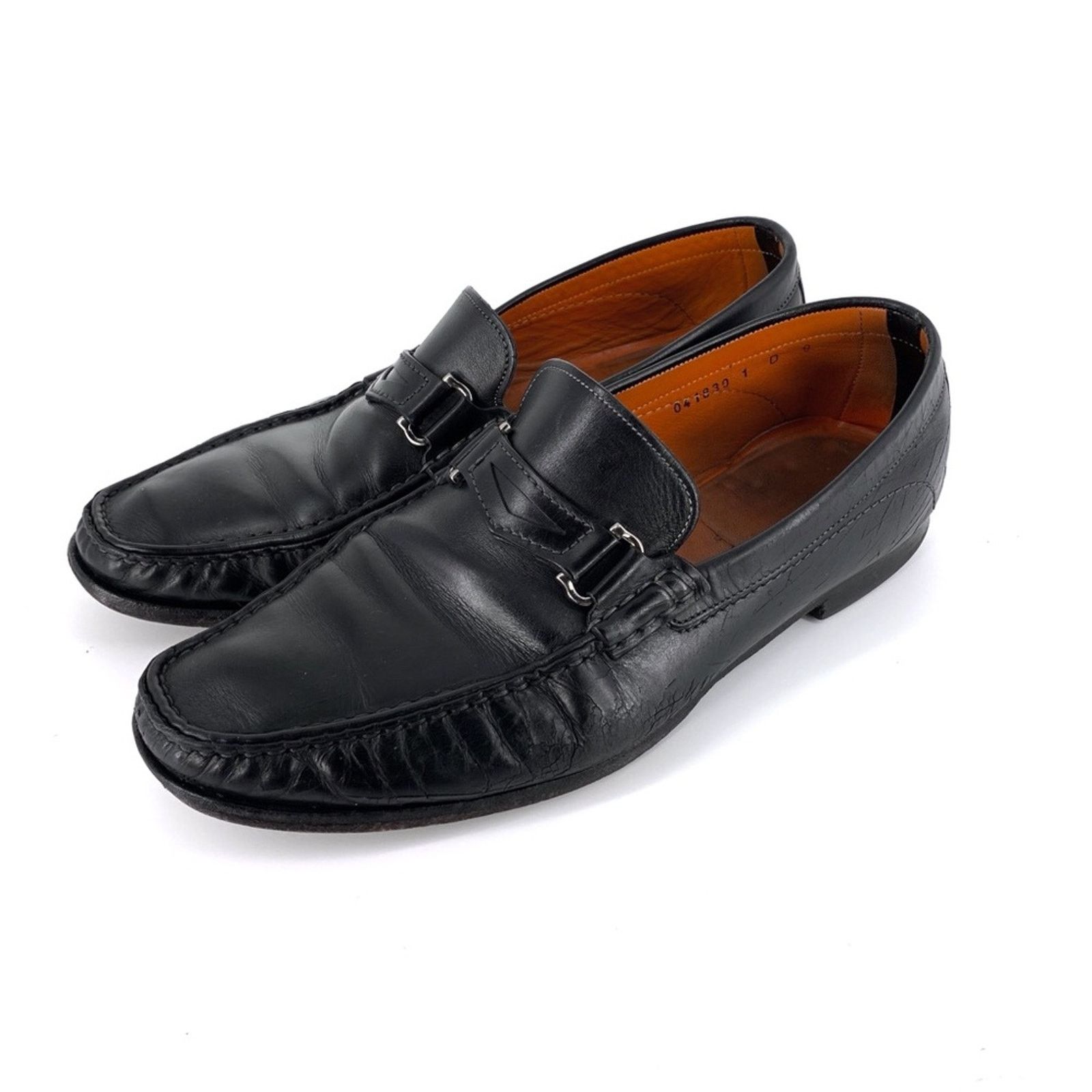 Santoni SANTONI Horse Bit Loafer Moccasin Black Leather 9 D Size US 9 / EU 42 - 1 Thumbnail