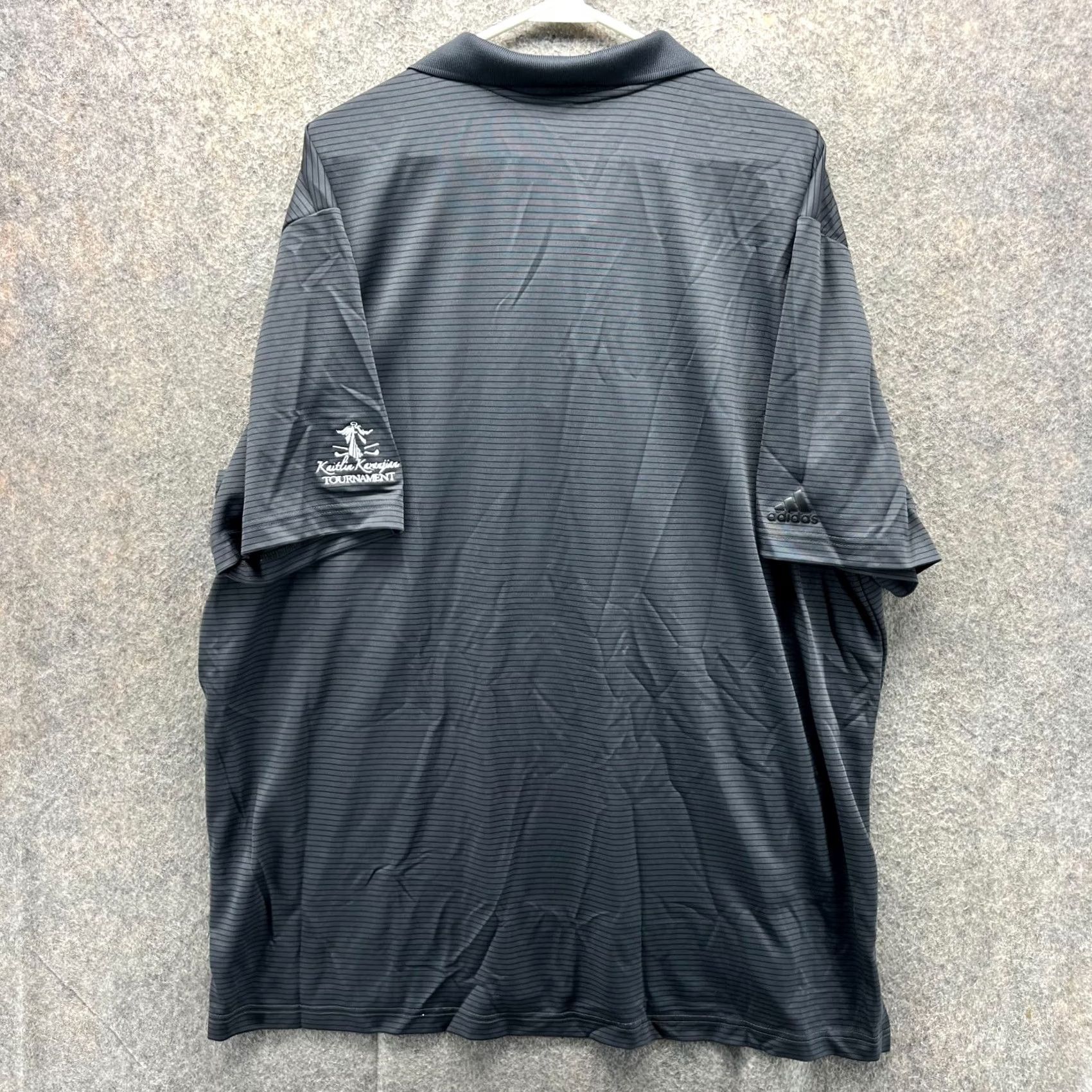 Adidas Adidas Polo Shirt Mens 2XL Grey Golf Embroidered Kaitlin Kazanjian Tournament Vintage Size US XXL / EU 58 / 5 - 2 Thumbnail