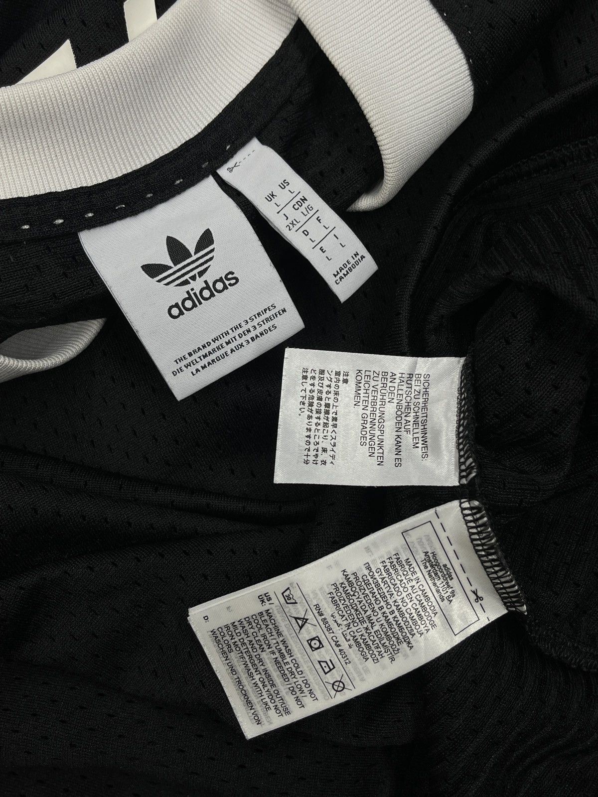 Adidas Mens Adidas Sports Jersey Black Double Big Logo Size US L / EU 52-54 / 3 - 12 Thumbnail