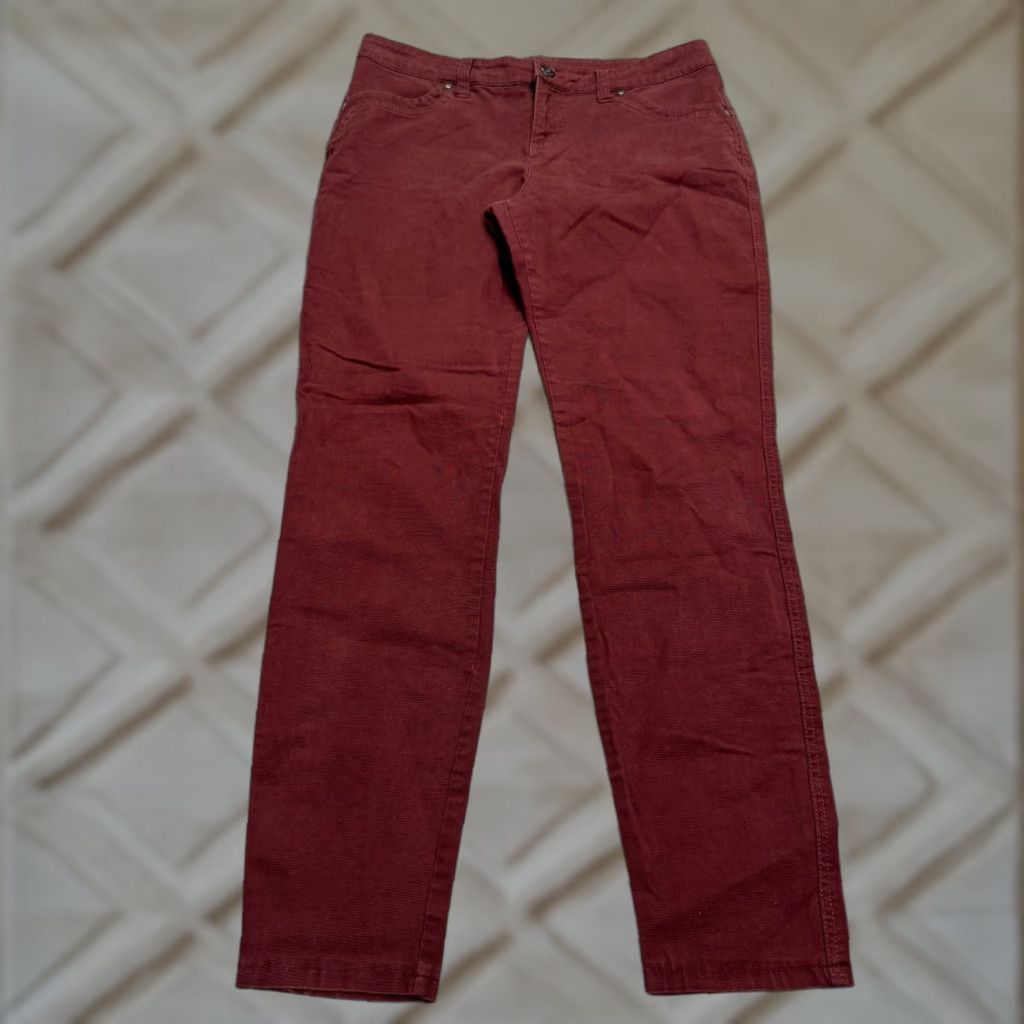 Vintage Kuhl Danzr Outdoor Jeans Women's 10 Burgundy Regular Red Mid Rise Stretch 32x29 Size 32" / US 10 / IT 46 - 1 Thumbnail