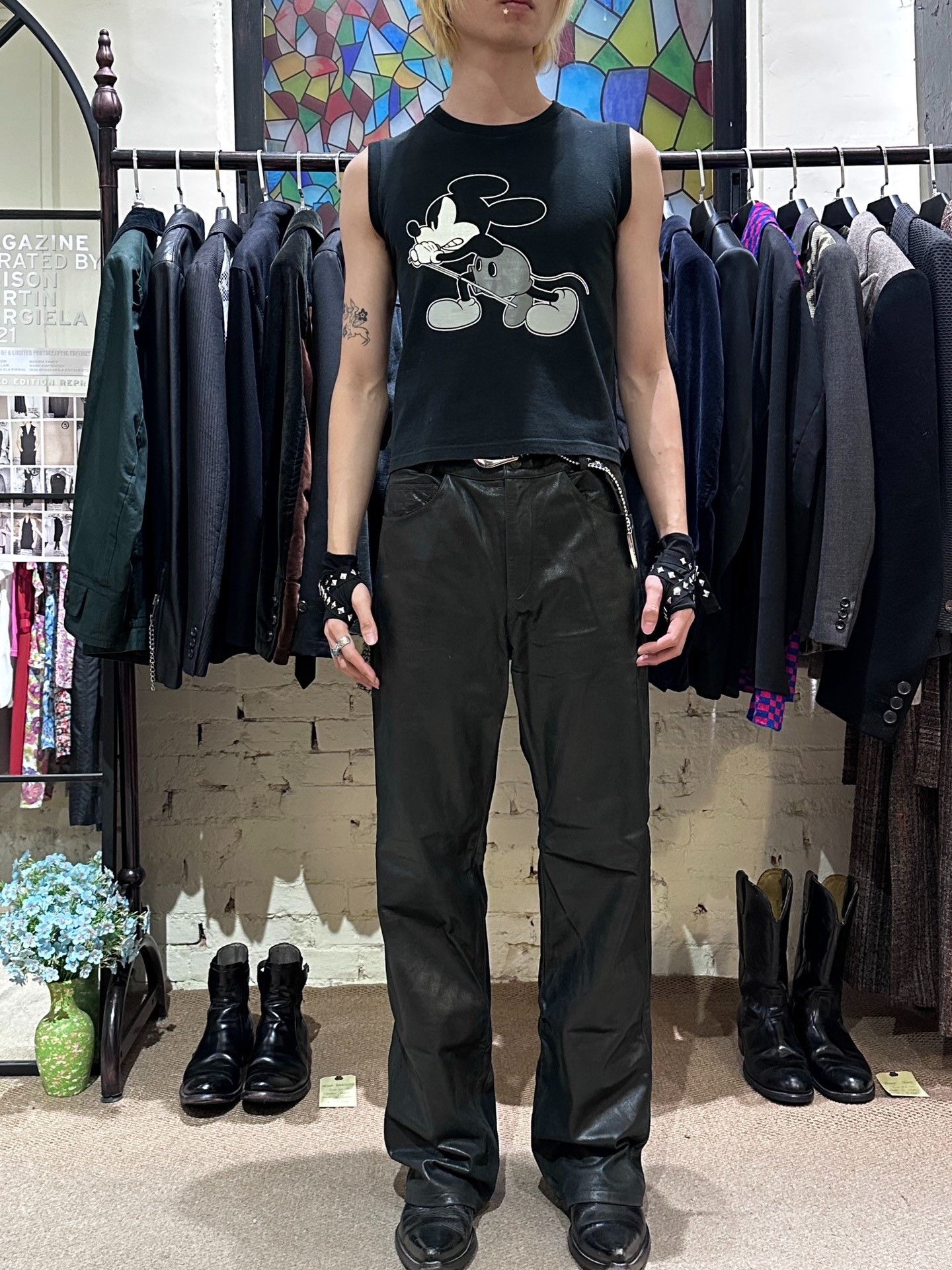 Takahiromiyashita The Soloist. Number (N)ine 2000's Mickey Tank Top Size US S / EU 44-46 / 1 - 1 Thumbnail