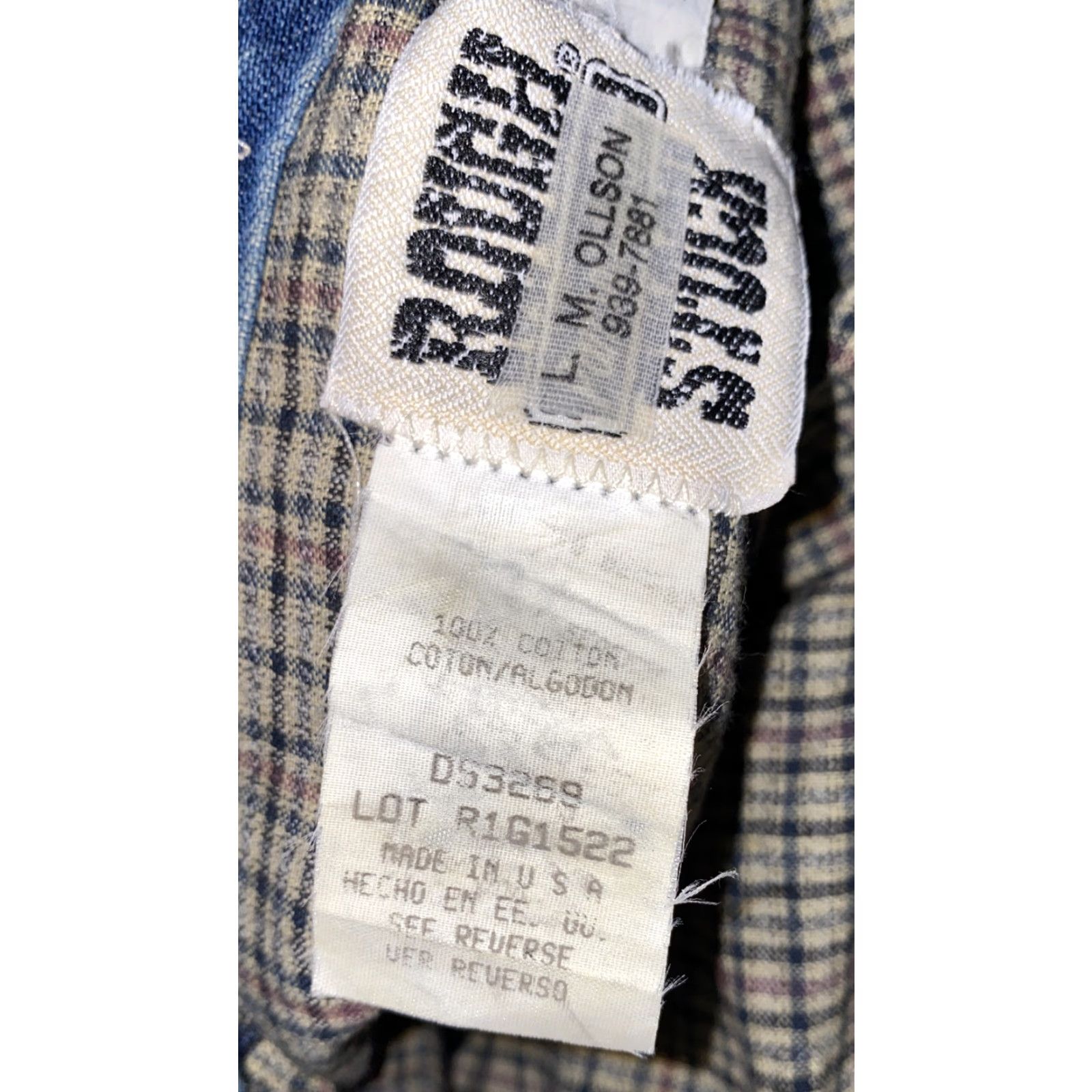 Vintage Rough Stuck Men's Brown Plaid Short Sleeve Button-Up Shirt 2XL Cotton Men's Clothing Size US XXL / EU 58 / 5 - 7 Thumbnail